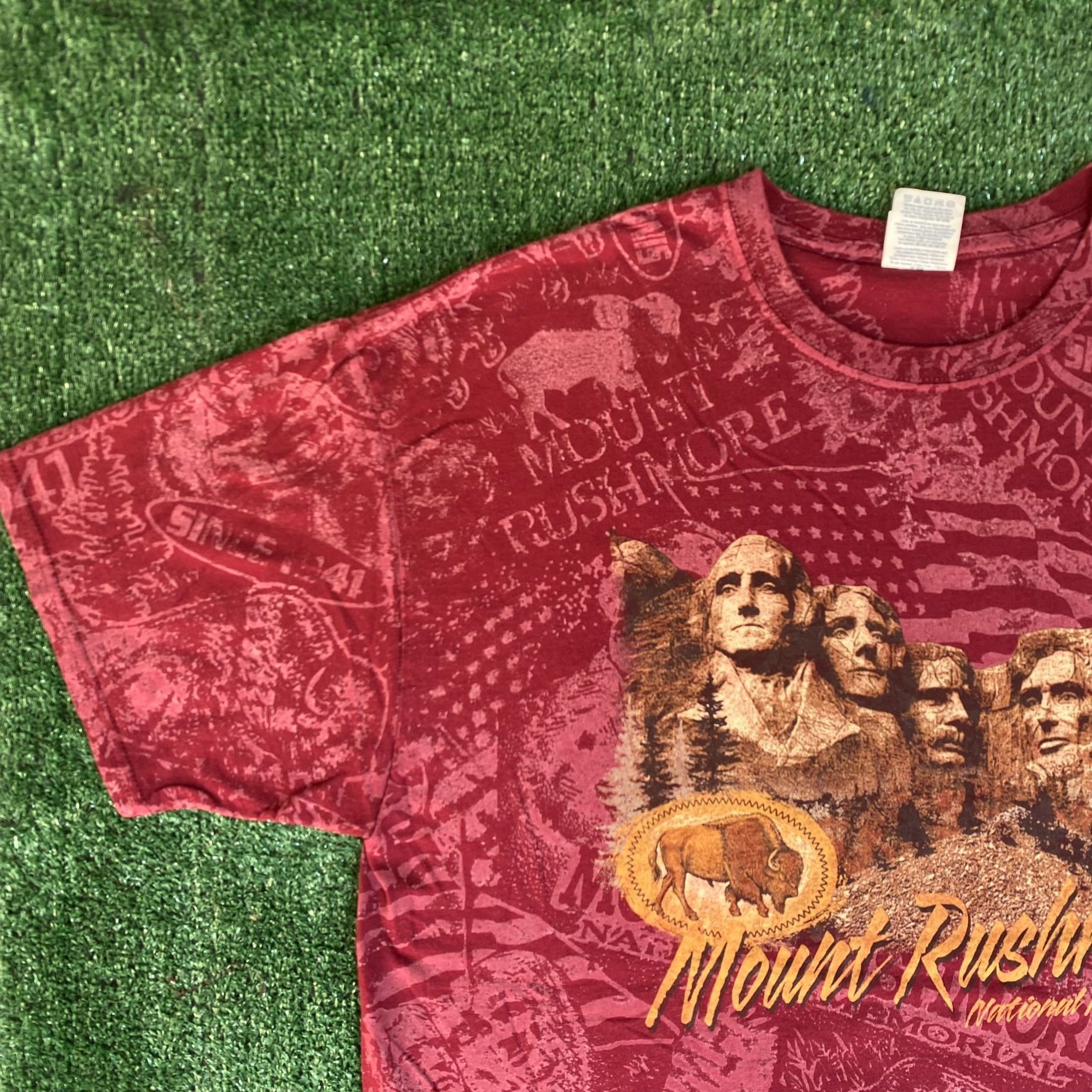 Jerzees × Vintage Vintage Y2K Mount Rushmore Shirt USA America Monument Tee Size US XL / EU 56 / 4 - 2 Thumbnail