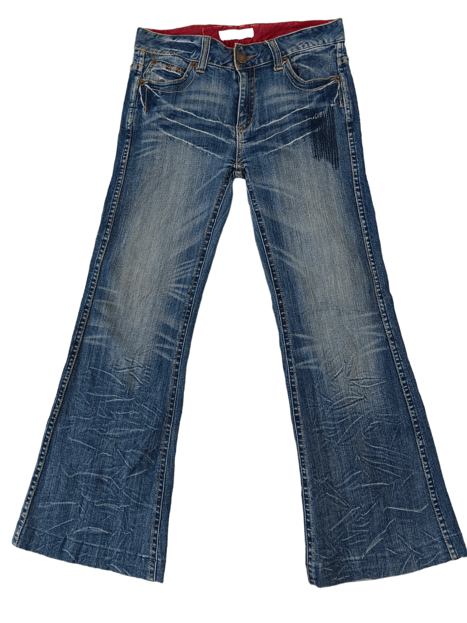 Le Grande Bleu (L.G.B.) FYE🔥SPLAGE Seditionaries Super Flare Punk Jeans Size US 30 / EU 46 - 3 Thumbnail