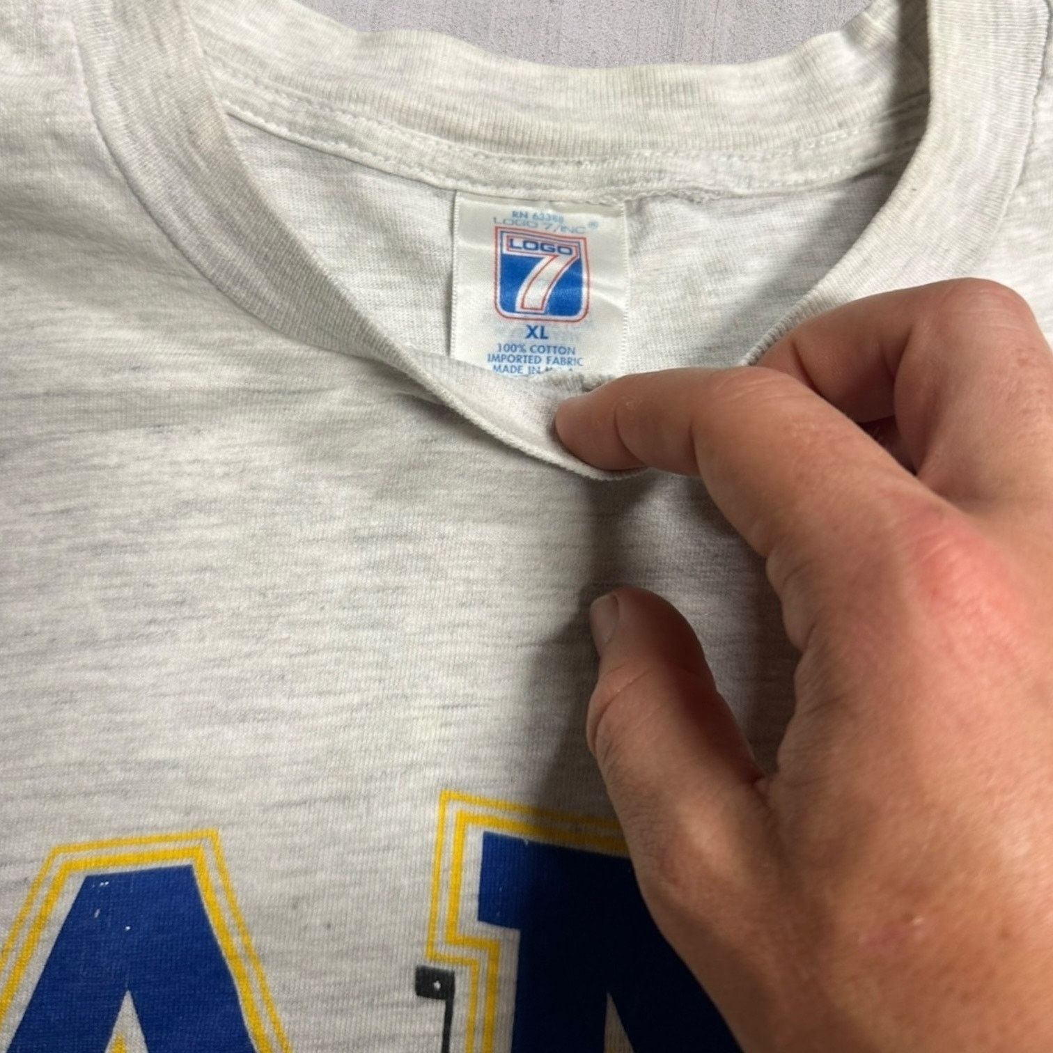 Logo 7 Rams Logo 7 1995 vintage tee Size US XL / EU 56 / 4 - 3 Thumbnail