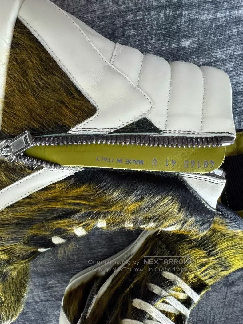 Rick Owens RICK OWENS Washed Green Horsehair Triangular Design Size US 8 / EU 41 - 7 Thumbnail