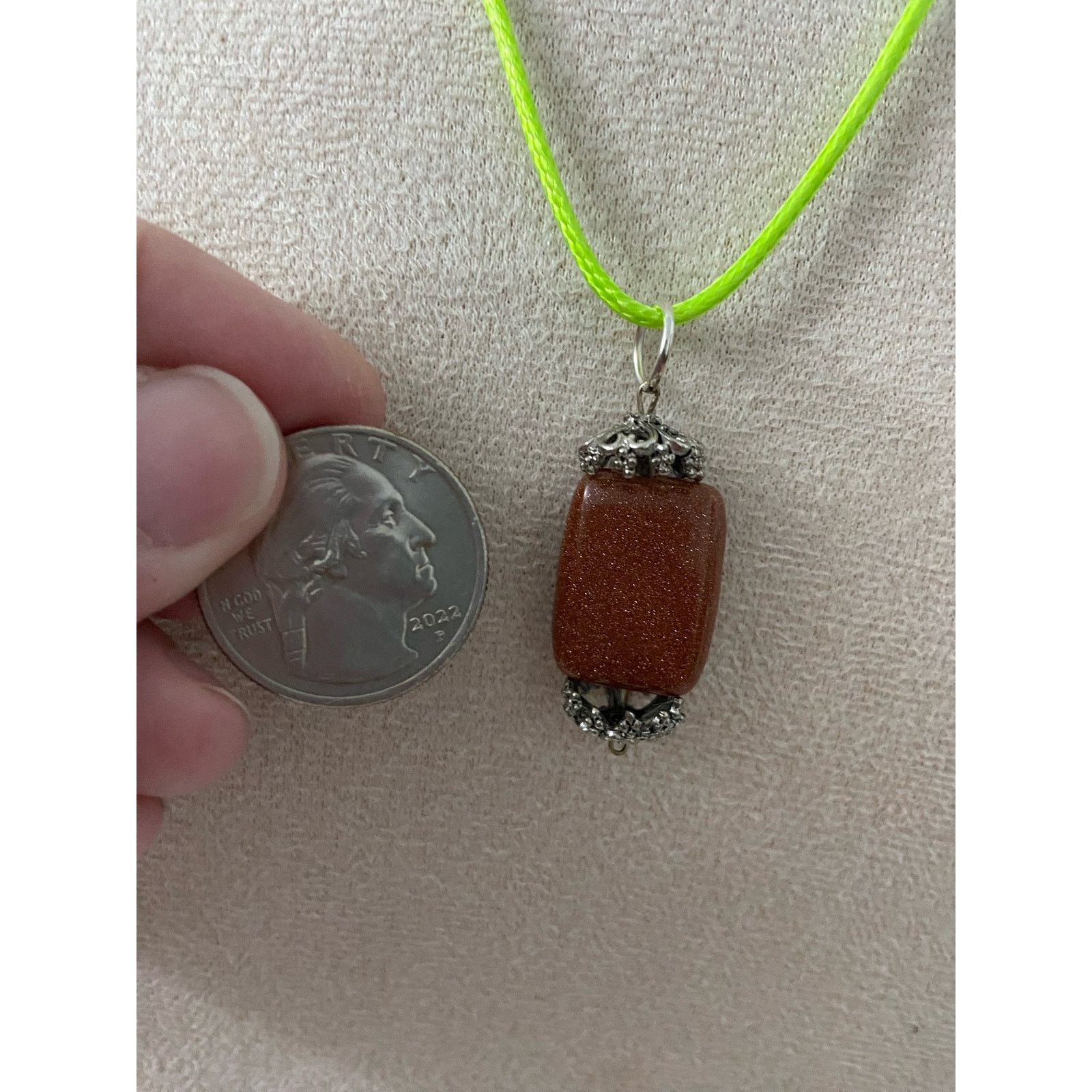 Handmade sandstone pendant necklace Size ONE SIZE - 2 Thumbnail