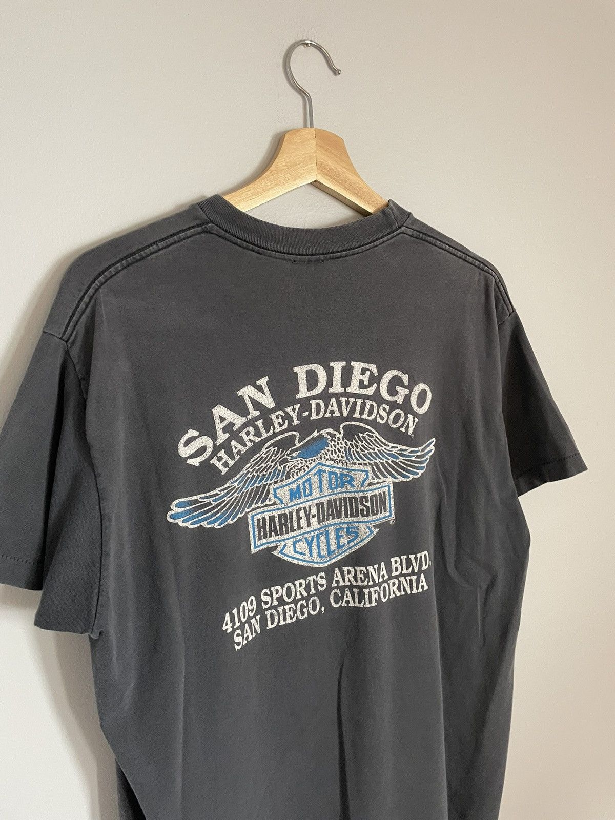 Harley Davidson Vintage 1990 Harley Davidson San Diego T-Shirt Size US L / EU 52-54 / 3 - 11 Thumbnail