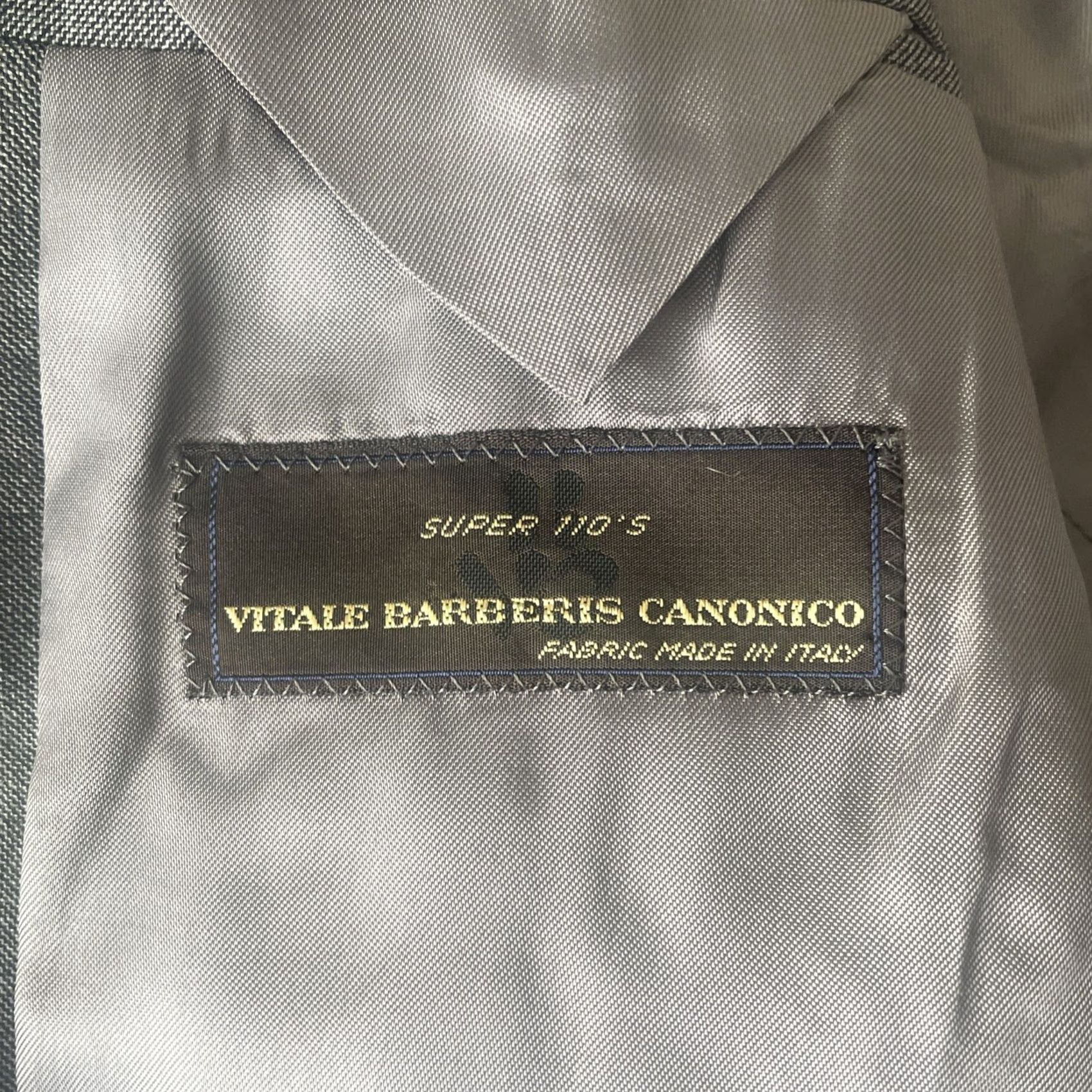 Vintage Vitale Barberis Canonico Sport Coat Blazer Mens 38R Gray Wool 40 Chest Four-Button N/A Defined Size 38R - 3 Thumbnail