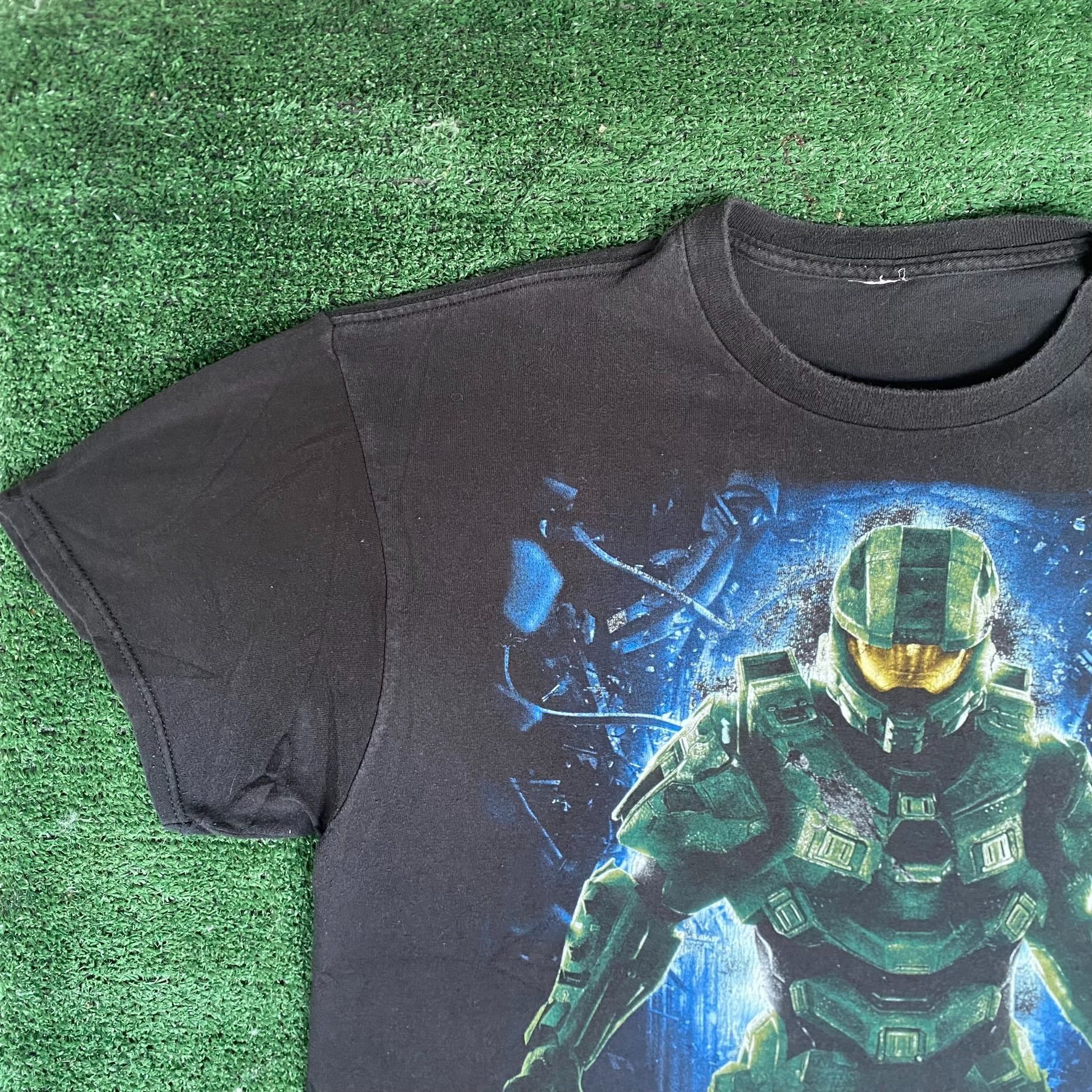 Y2K Master Chief Halo 4 Microsoft Xbox Video Game Promo T Shirt top Tee M