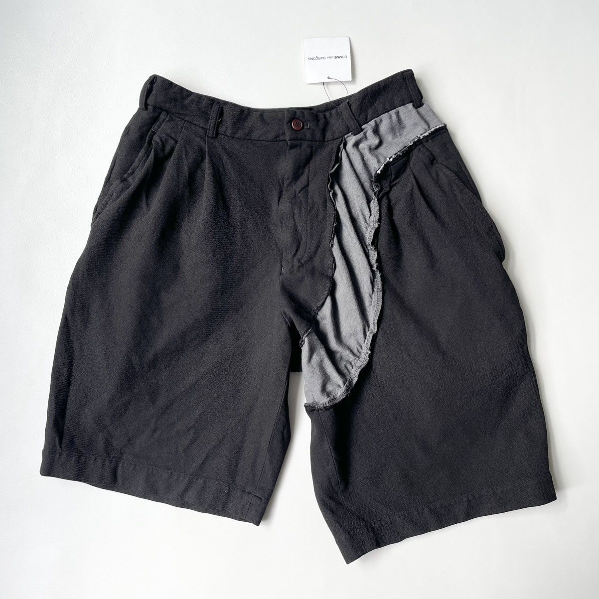 image of Comme Des Garcons S/s 11 Reworked Shorts in Black/Grey, Women's (Size 26)