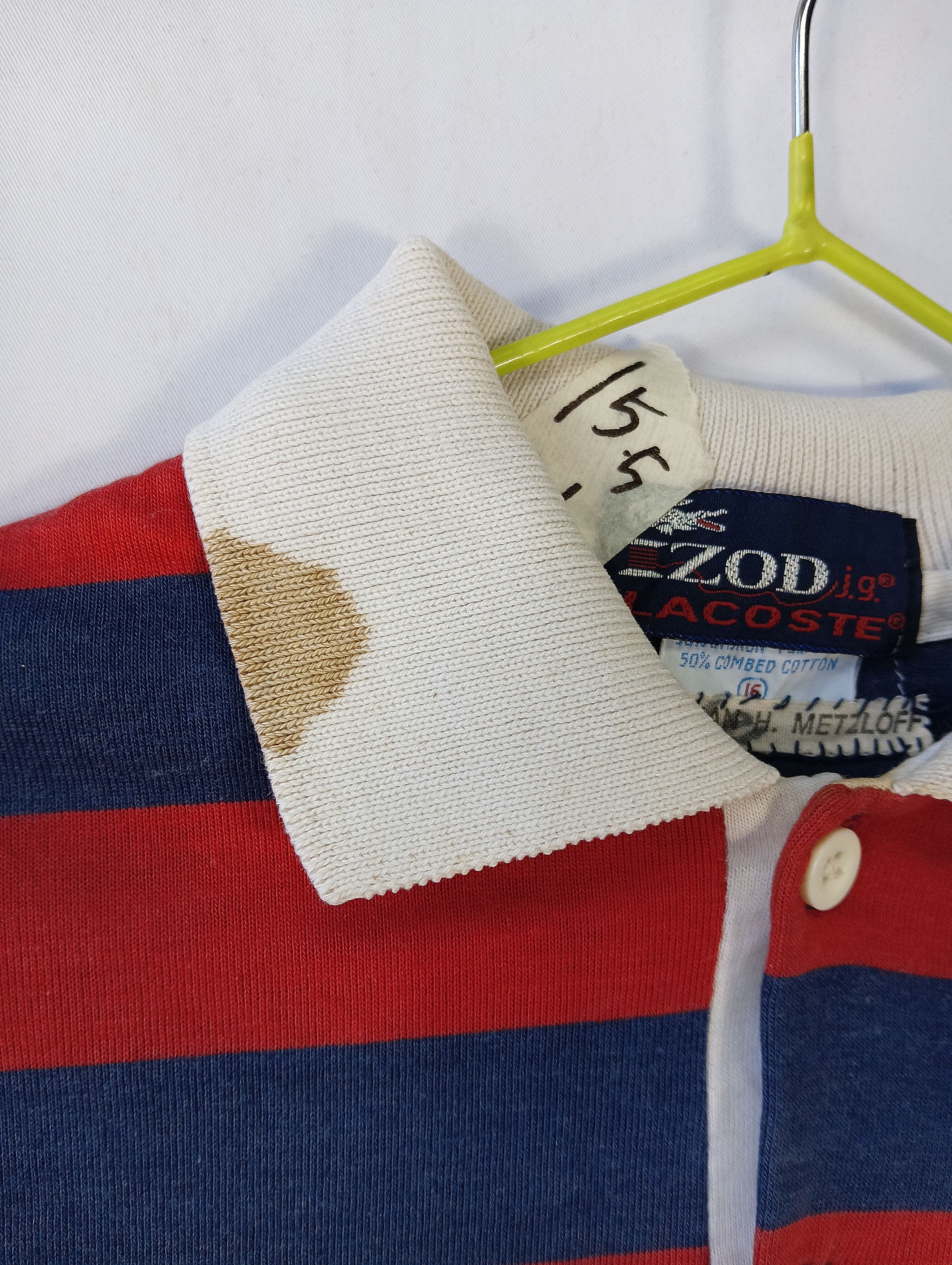 Lacoste × Vintage izod lacoste tee stripe vintage distressed single stich Size US XS / EU 42 / 0 - 3 Thumbnail