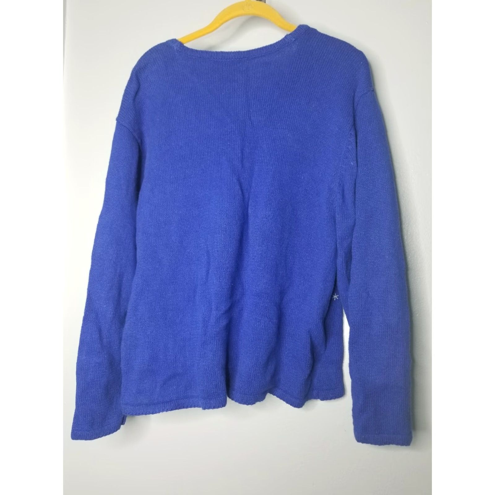 Etro Kobe Crystal Womens Cardigan Sweater M Blue Snowman Christmas Tree Retro Size M / US 6-8 / IT 42-44 - 3 Thumbnail