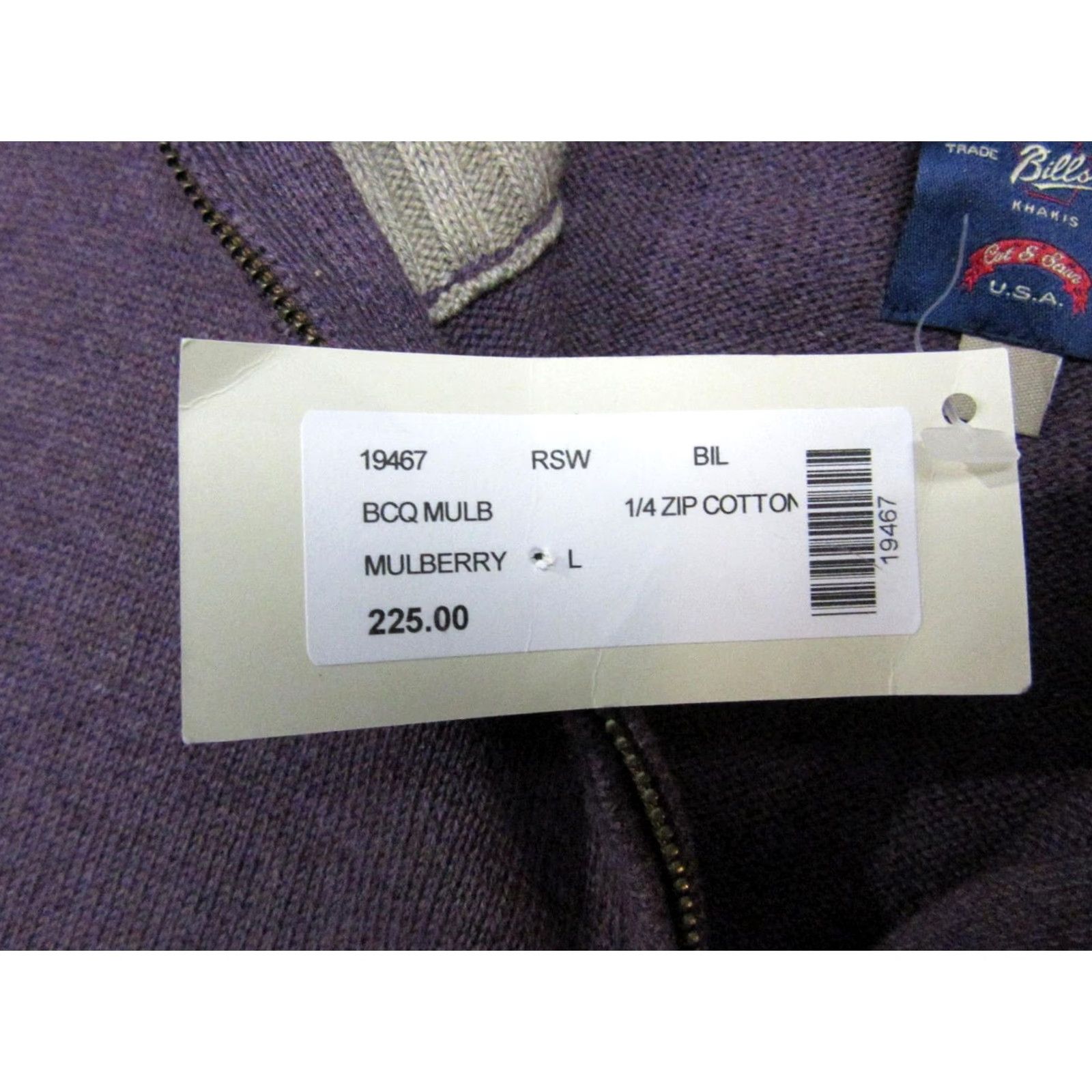 Bills Khakis Bills Khakis Sweater Mens L Purple Mulberry 1/4 Zip Mock Neck Knit Pullover Sweatshirt Sweater Size US L / EU 52-54 / 3 - 4 Thumbnail