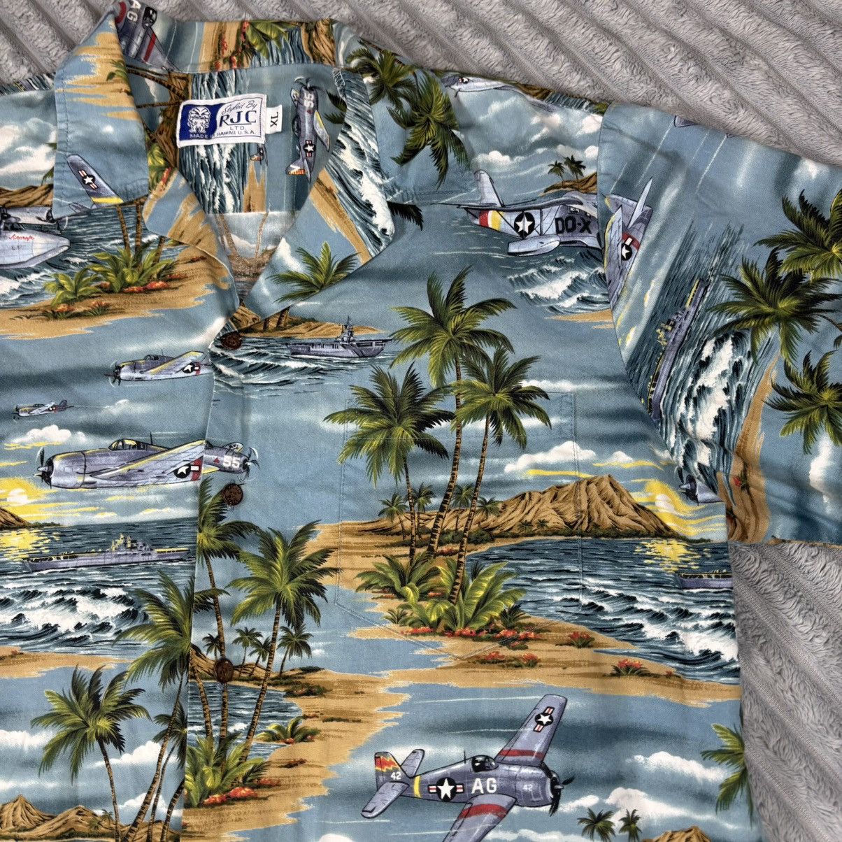 Other RJC Hawaiian Shirt Men's WWII Military Fighter Bomber USA Size US XL / EU 56 / 4 - 4 Thumbnail