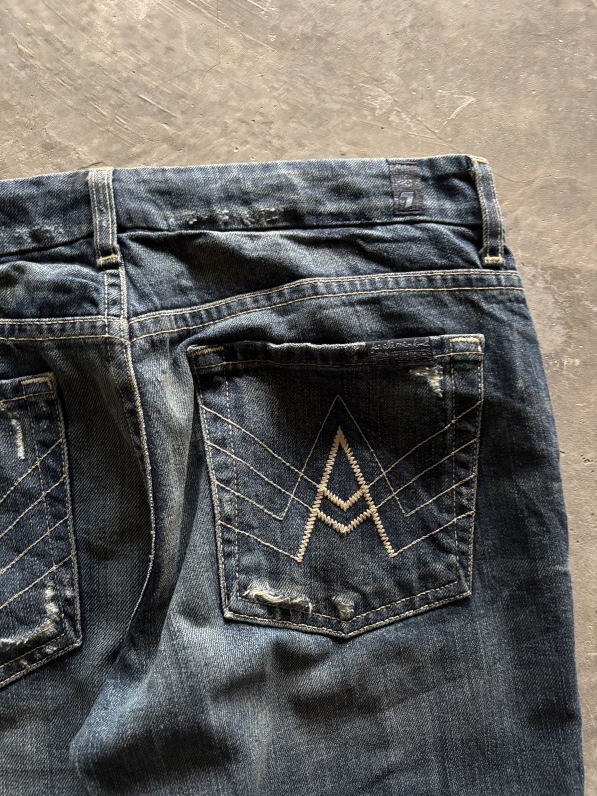 If Six Was Nine 7 FOR ALL MANKIND flare distressed bootcut kendrick lamar Size US 30 / EU 46 - 15 Thumbnail