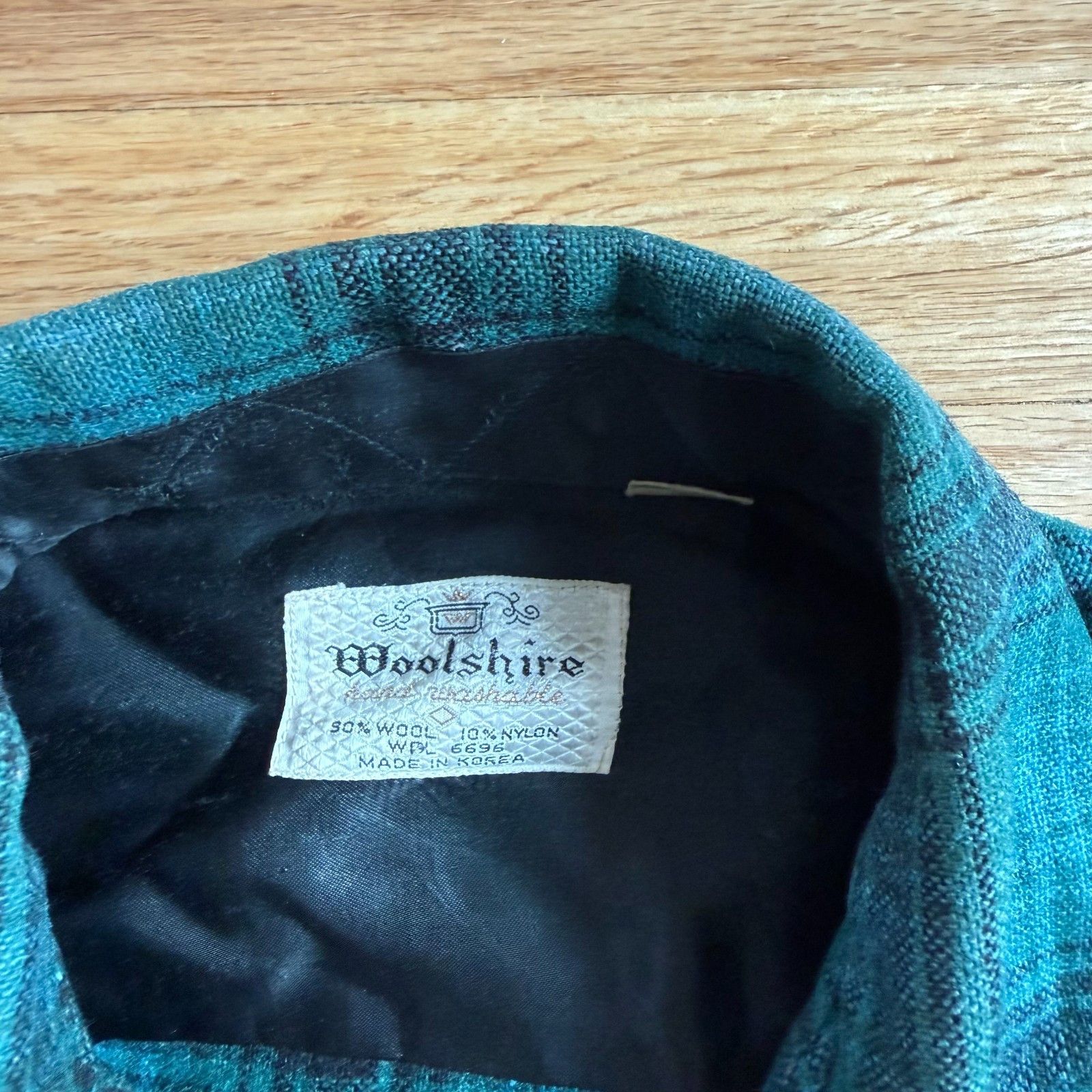 RRL Ralph Lauren Vintage 1970's Woolshire Teal Plaid Wool Flannel Size US M / EU 48-50 / 2 - 7 Thumbnail