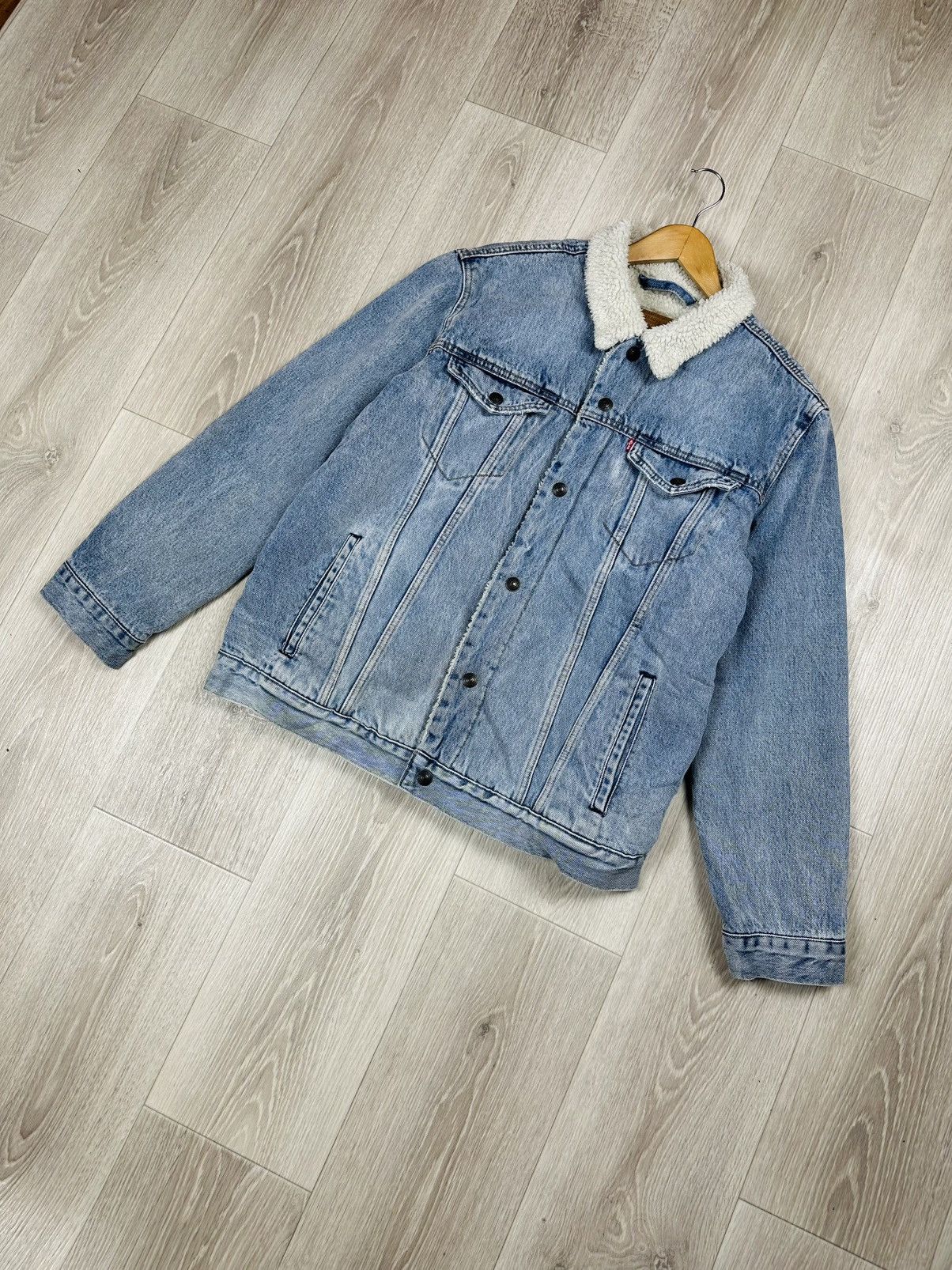 Levi's Vintage Levi’s Premium Denim Sherpa Jacket Size XL Size US XL / EU 56 / 4 - 4 Thumbnail