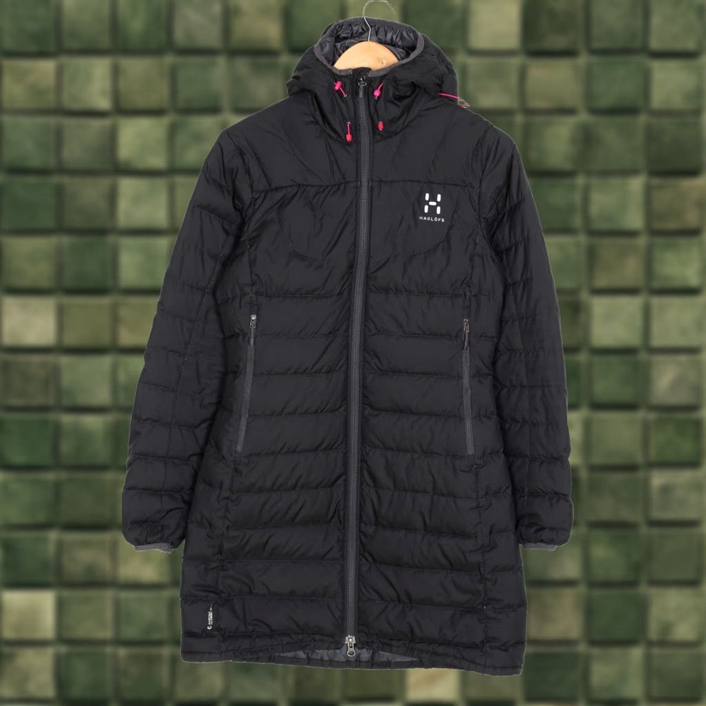 Vintage Haglöfs BIVVY Down Puffer Jacket Women S Hooded PERTEX CLASSIC ECO MJ6069 Black Womens Jacket Size S / US 4 / IT 40 - 1 Thumbnail