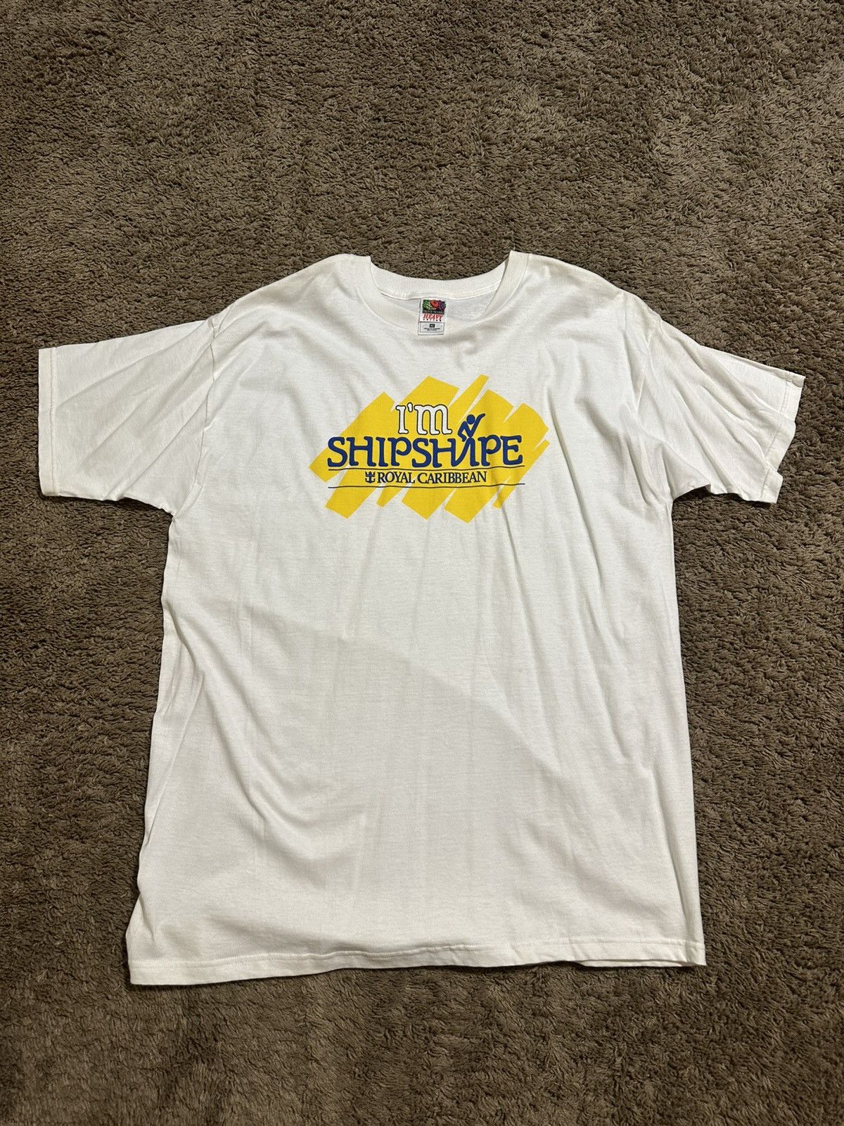Fruit Of The Loom Vintage Royal Caribbean “triple white” shirt 09s size xl Size US XL / EU 56 / 4 - 1 Thumbnail