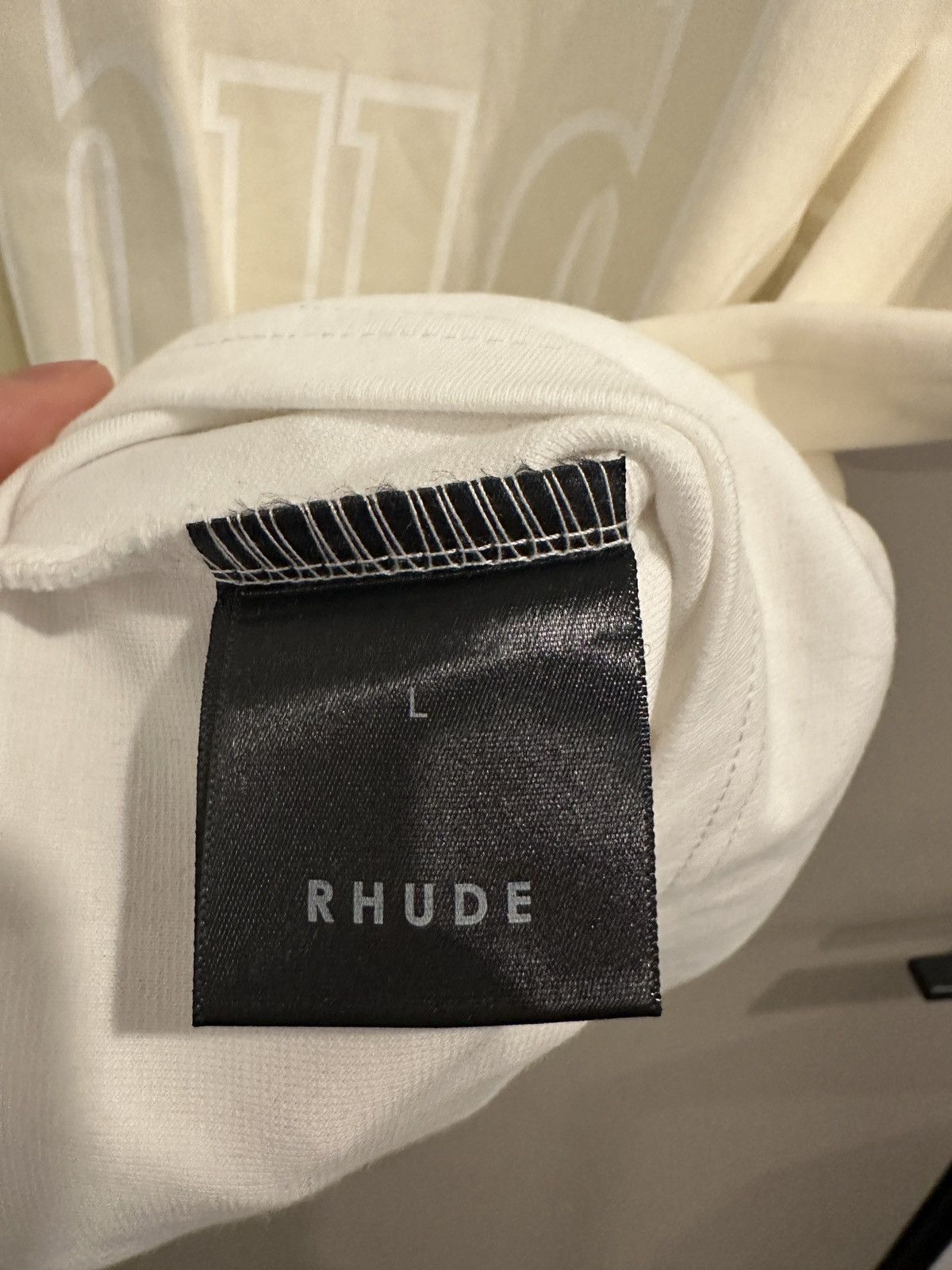 Rhude Rhude White/Cream Panel Zip-Up Henley Size Large Size US L / EU 52-54 / 3 - 3 Thumbnail