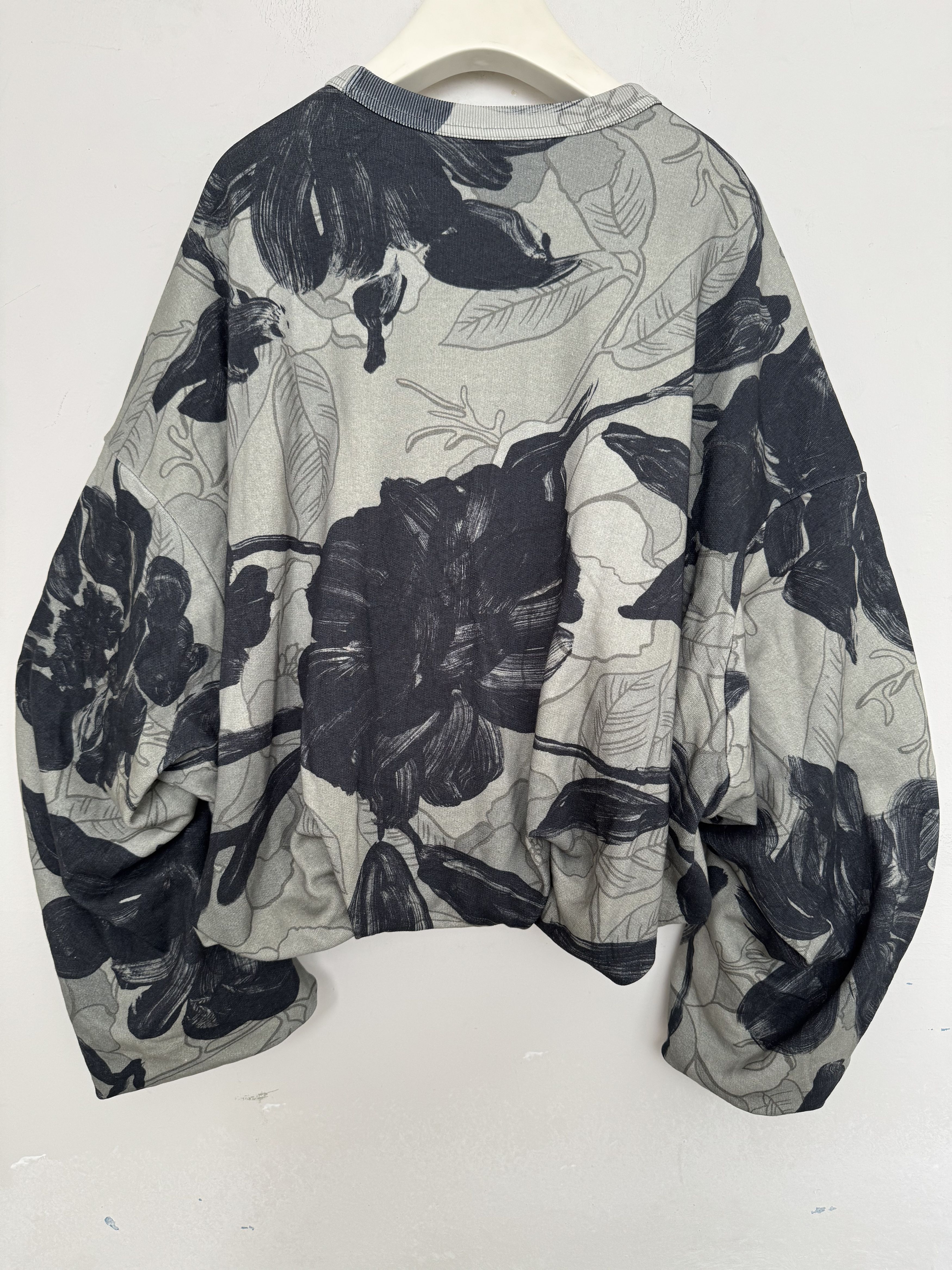 Dries Van Noten Hannett Floral Print Drape Sweatshirt Size S / US 4 / IT 40 - 2 Thumbnail