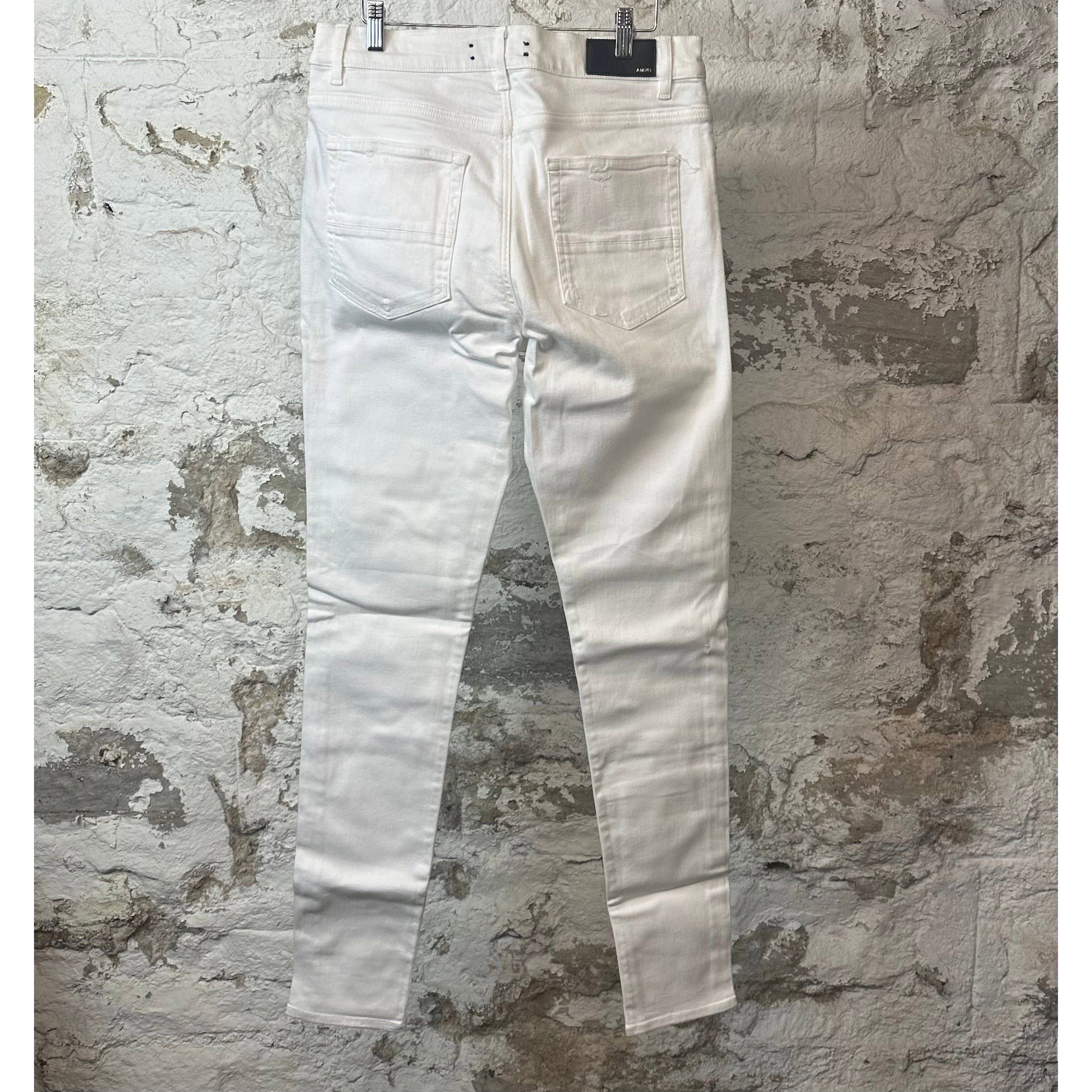 Amiri Amiri Plain White Denim Jeans Sz 36 Size US 36 / EU 52 - 2 Thumbnail