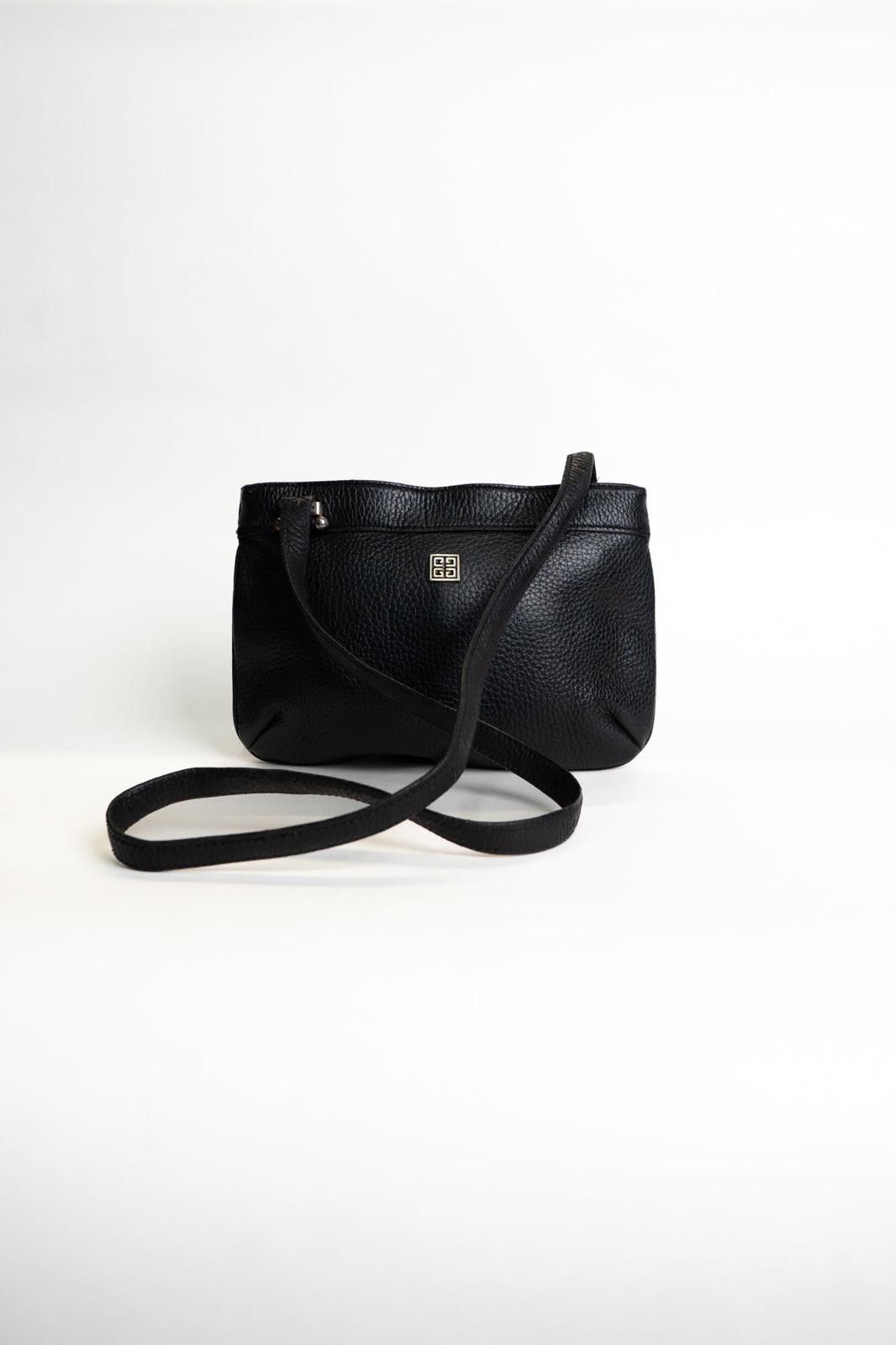 00's Givenchy Pebbled Leather 4G Panel Cross Body Bag