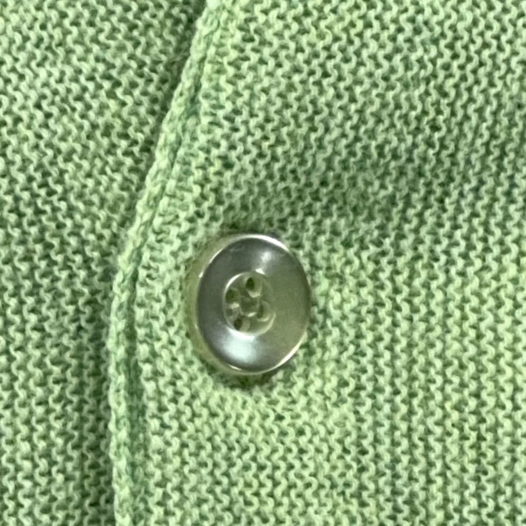 Vintage VINTAGE Crown Sportswear Sweater Shirt Adult MEDIUM Green Cardigan Knit Turtle USA 70s Mens Size US M / EU 48-50 / 2 - 6 Thumbnail