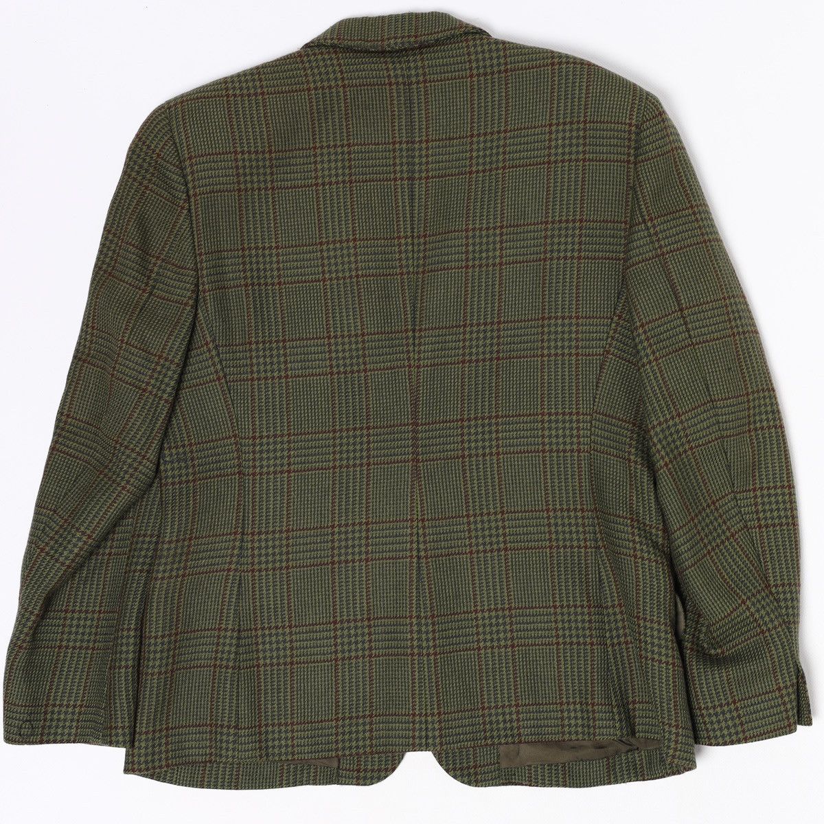 Burberry Burberrys Vintage Wool Green Tweed Blazer Jacket Plaid Size M / US 6-8 / IT 42-44 - 10 Thumbnail