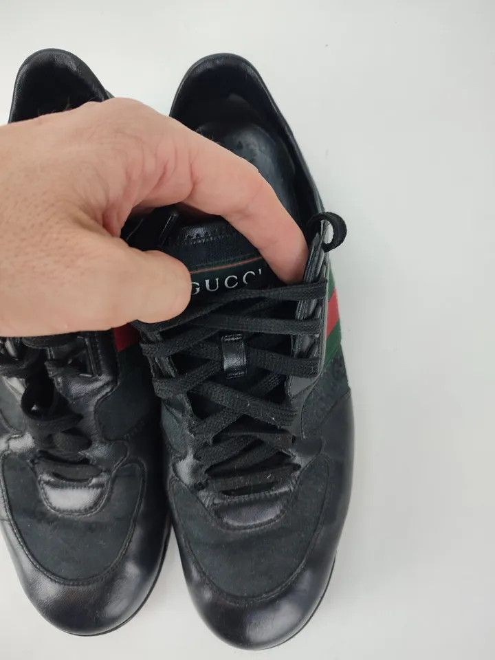 Gucci Gucci Leather Guccissima Strip Web Shoes Sneakers 28 cm Size US 10 / EU 43 - 12 Thumbnail