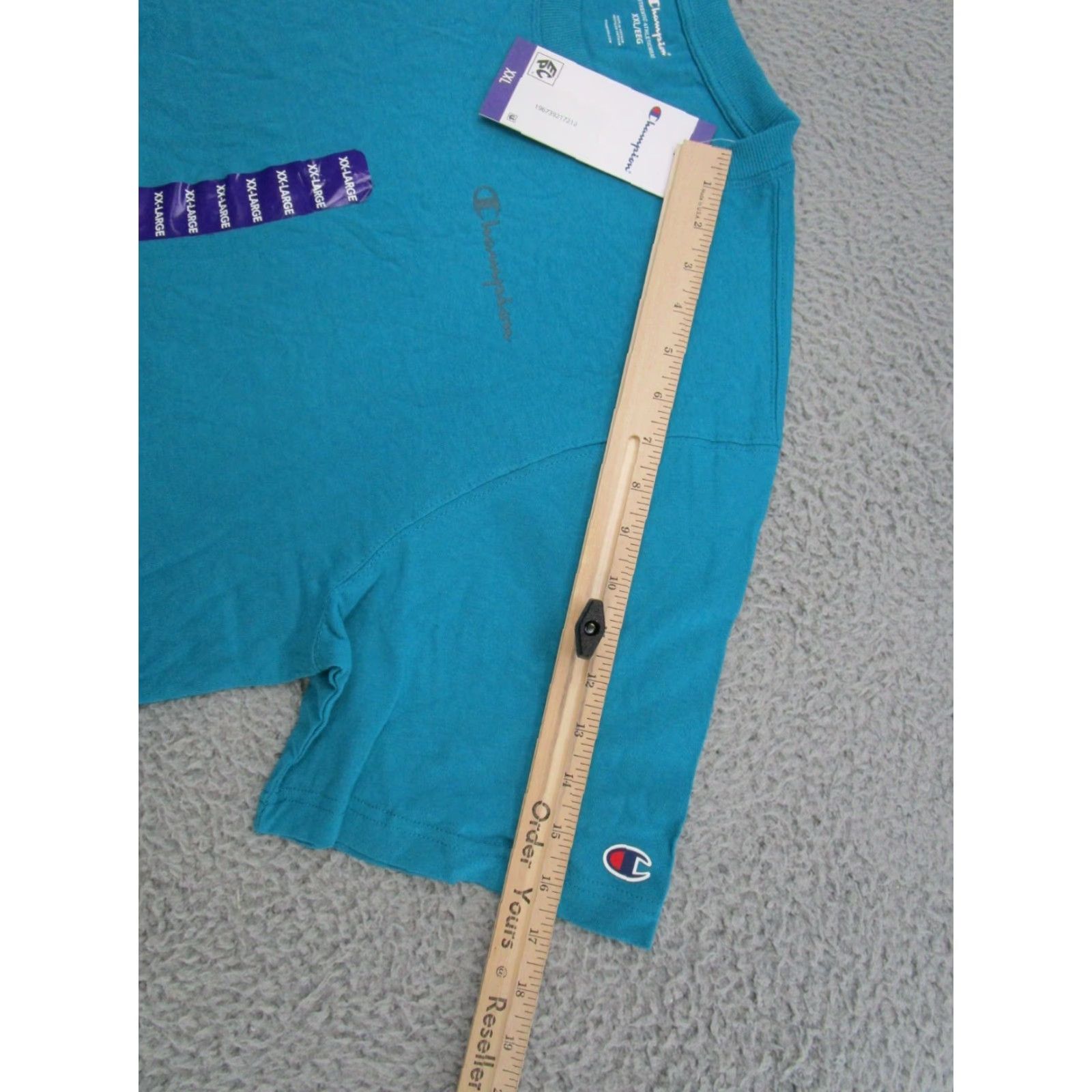 Champion Champion Men's T-Shirt 2XL Jungle Mint Green Spell Out Cotton NEW Size US XXL / EU 58 / 5 - 6 Thumbnail