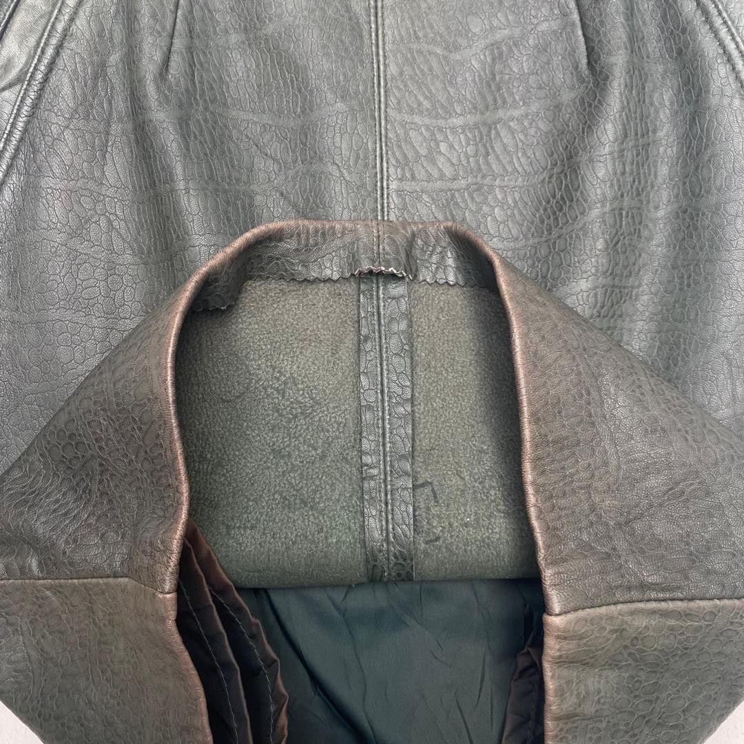 Vintage VINTAGE SHEEP LEATHER SKIRT DARK GREEN Size 26" / US 2 / IT 38 - 7 Thumbnail