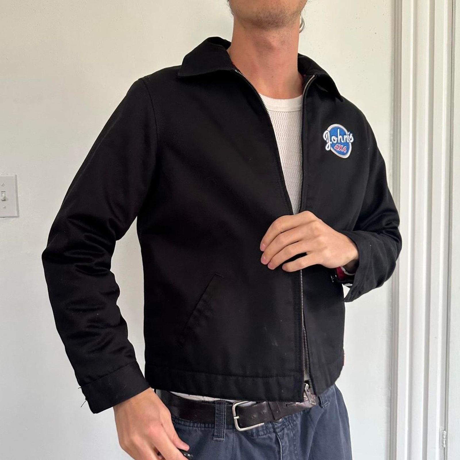 Dickies Y2K Black Cropped Dickies Embroidered John’s 4x4 Work Jacket Size M / US 6-8 / IT 42-44 - 2 Thumbnail