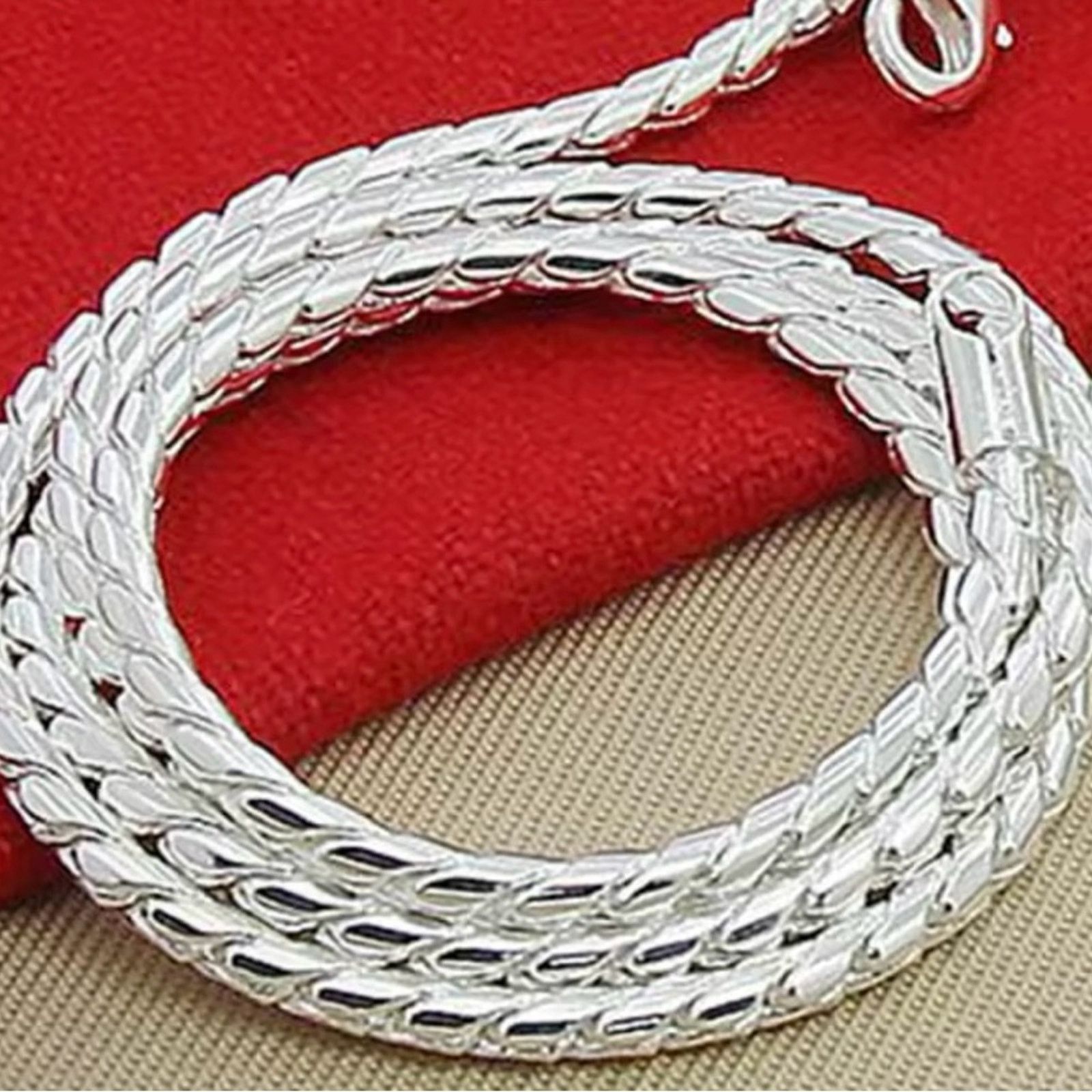 Other Sterling Silver Plated 5mm Snake Chain Necklace Size ONE SIZE - 1 Thumbnail