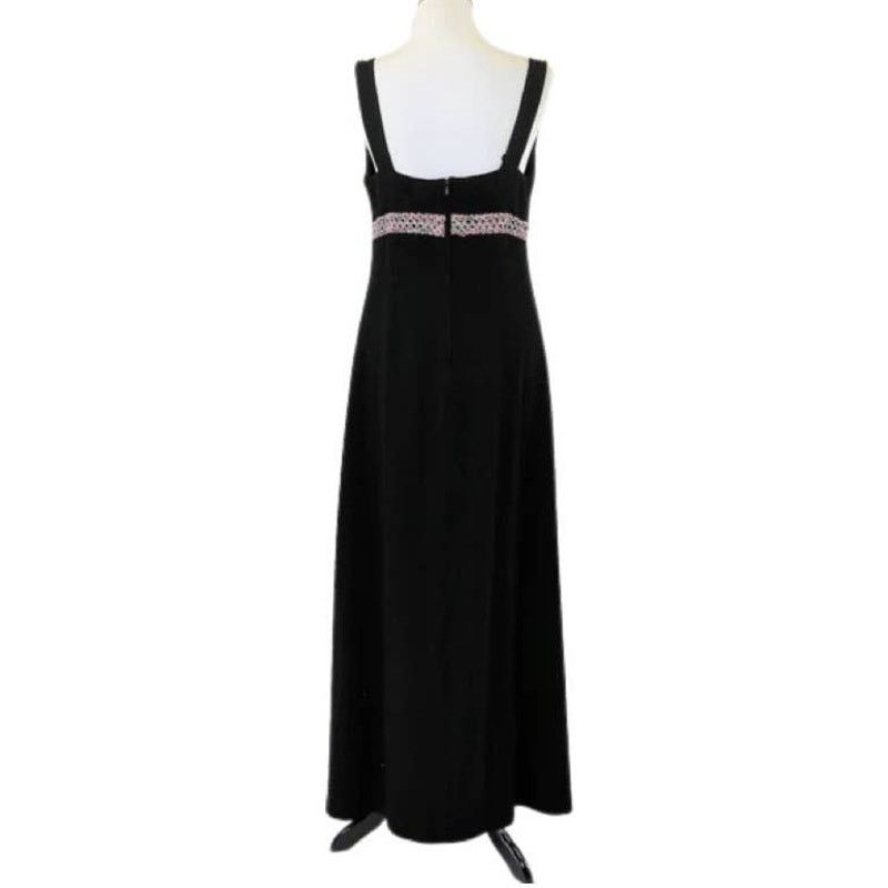 Vintage 70s Black Evening Gown HARDOB Euro 42/Med