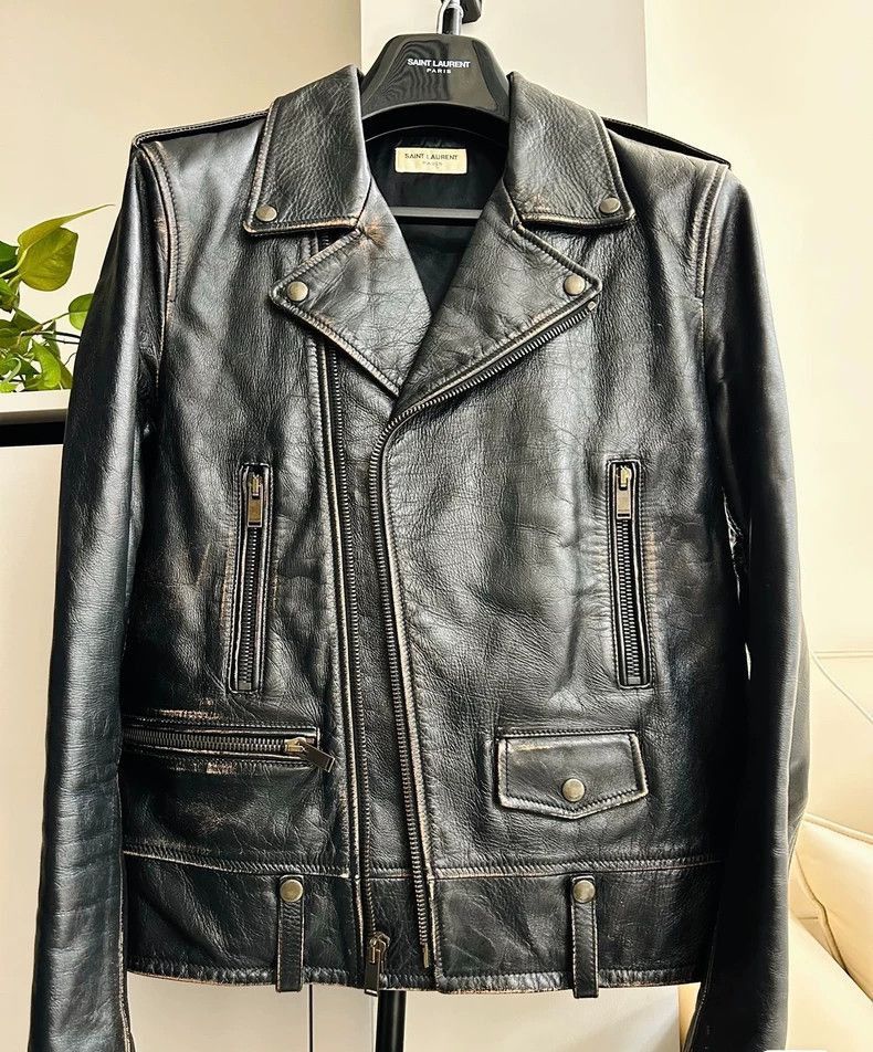 Saint Laurent Paris Saint Laurent 18FW Leather Biker Jacket- Size US L / EU 52-54 / 3 - 1 Thumbnail