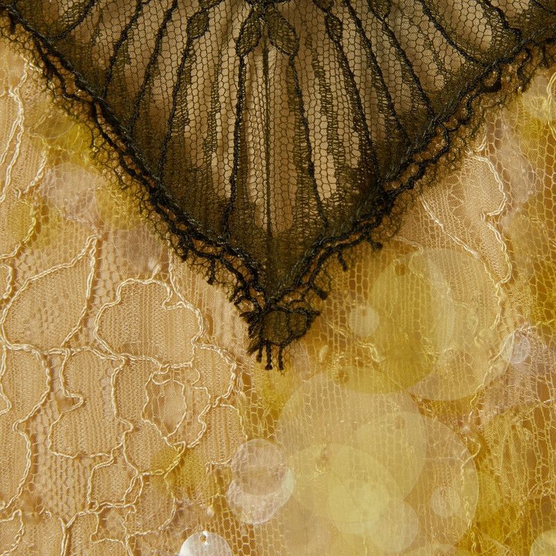 Gucci o1la5ras0526 Lace Dress in Yellow Size XS / US 0-2 / IT 36-38 - 7 Thumbnail