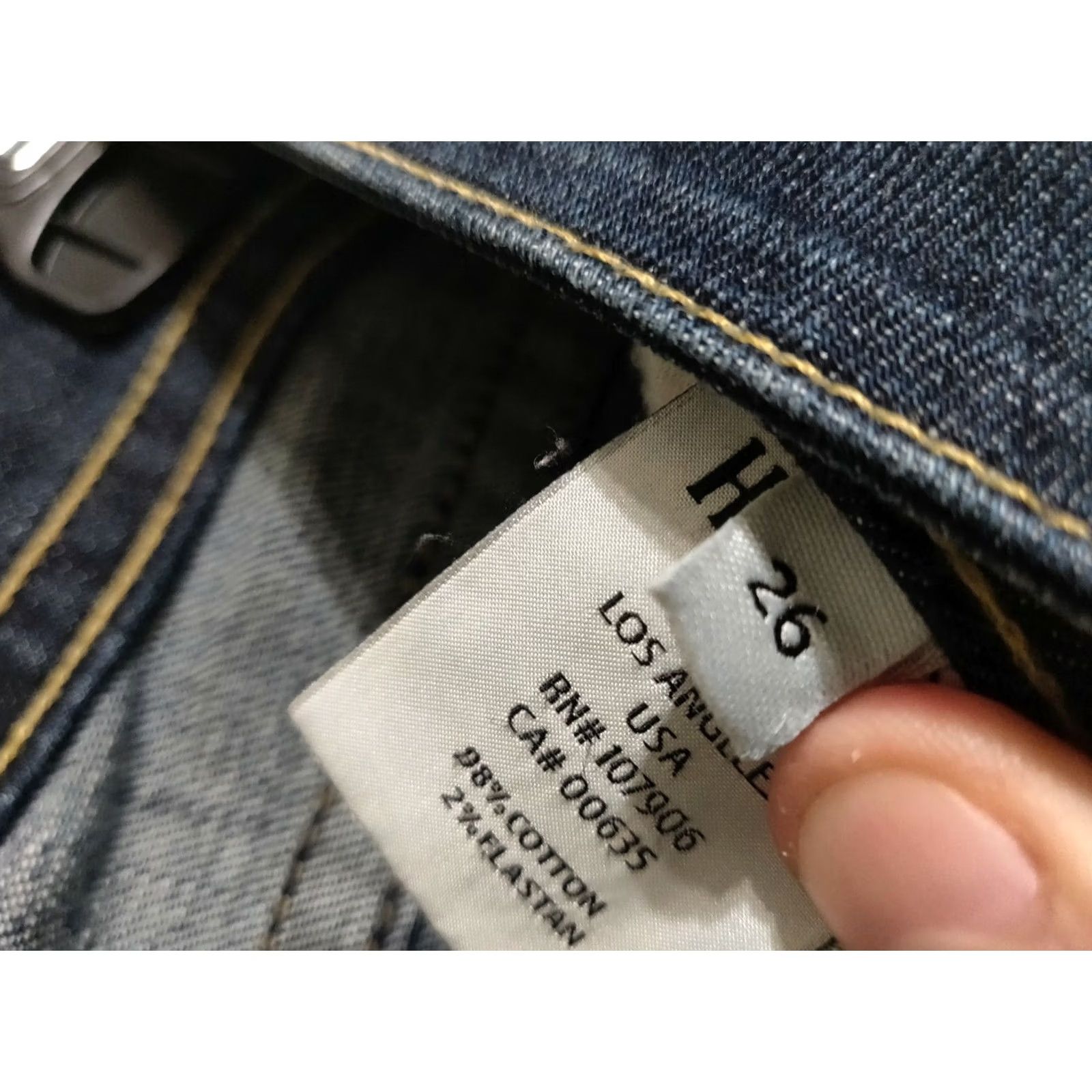Hudson Hudson Jeans Ladies Dark Wash Designer Stretch Denim Bootcut Woman's 26 USA Blue Size 26" / US 2 / IT 38 - 6 Thumbnail