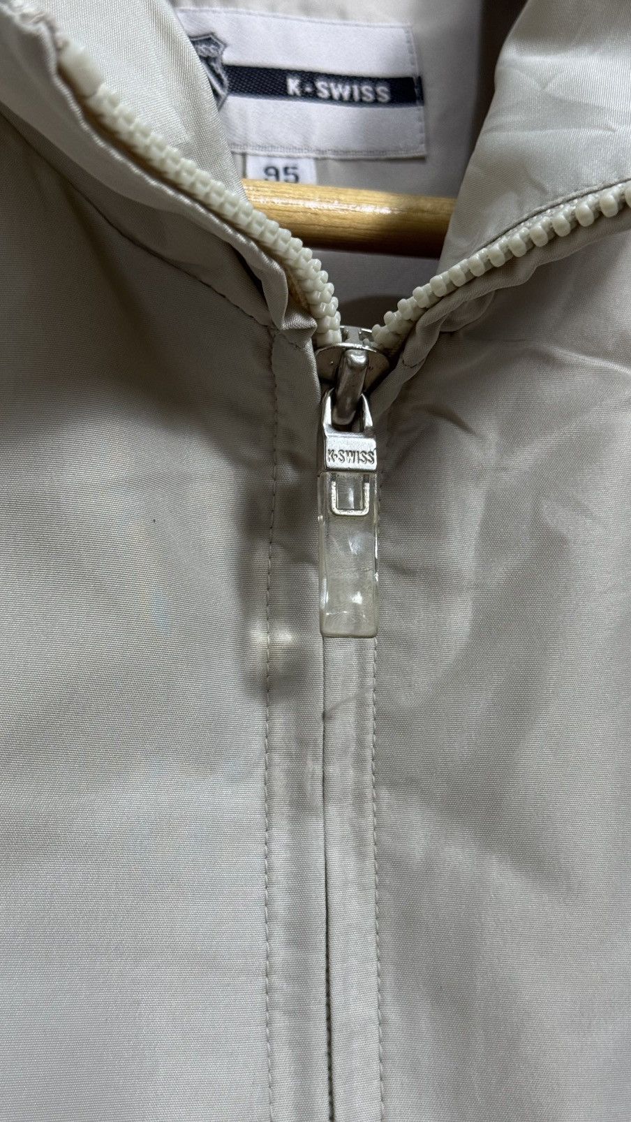 K-Swiss K Swiss Off White Windbreaker Jacket Size US M / EU 48-50 / 2 - 8 Thumbnail