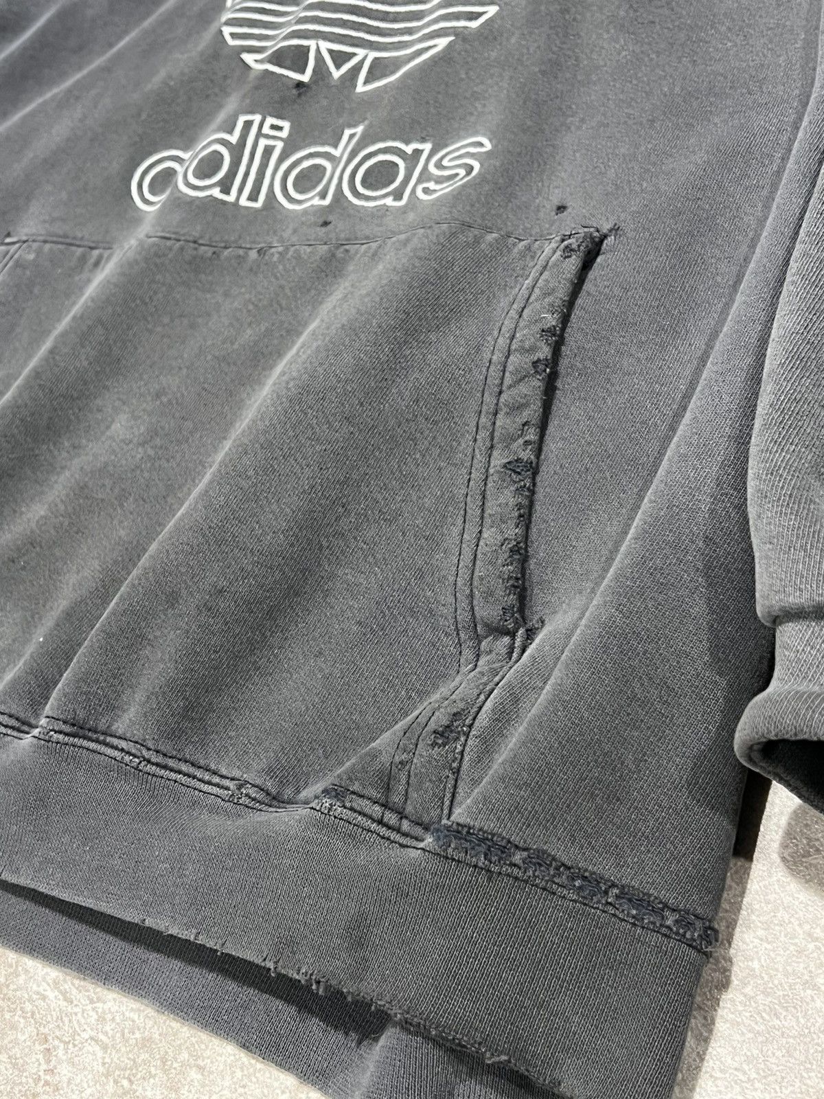 Adidas Sun Faded Distressed and Repaired Vintage Adidas Hoodie Size US XL / EU 56 / 4 - 4 Thumbnail
