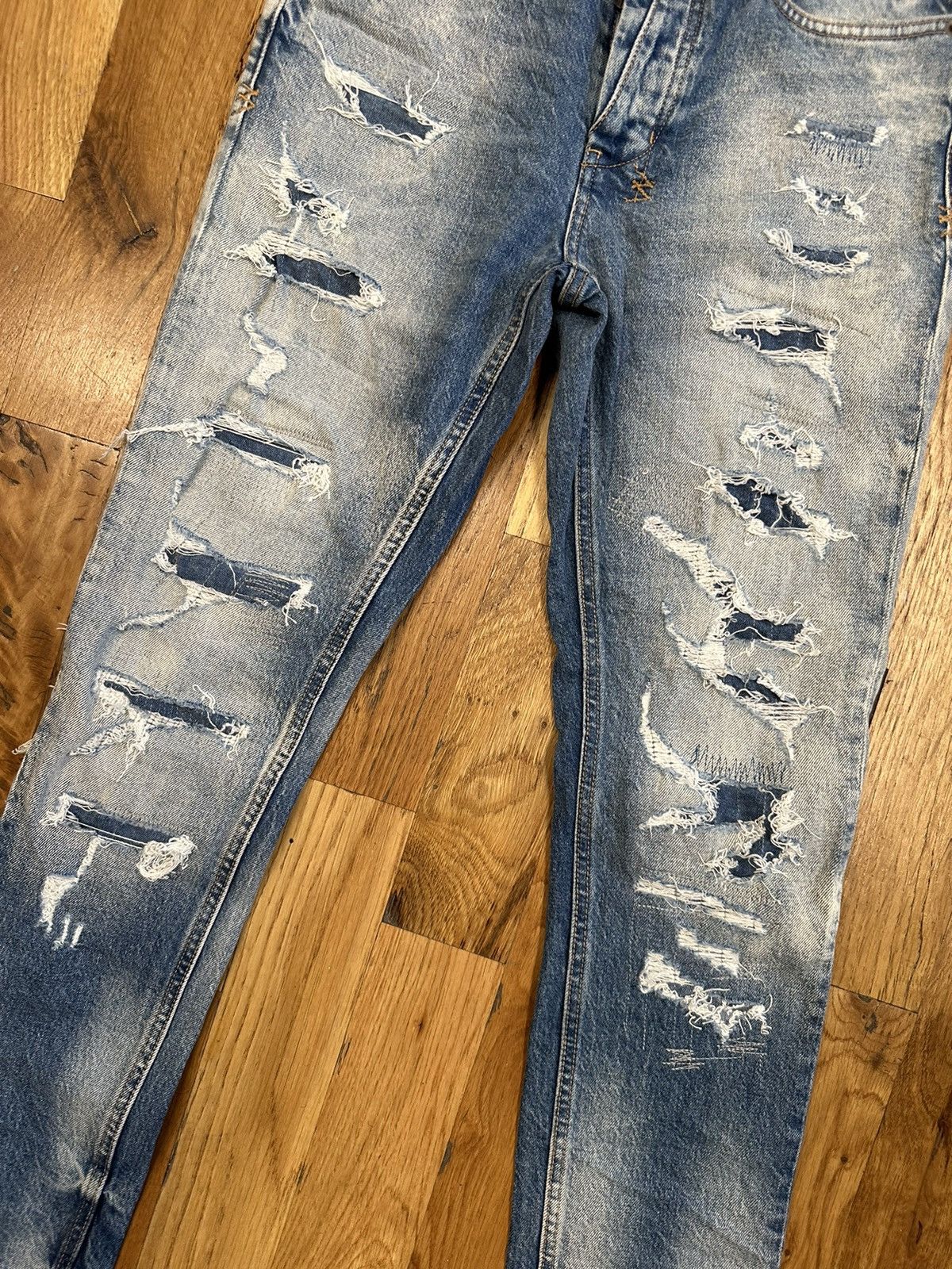 Ksubi Ksubi Stitch Patch Distressed Blue Denim Jeans Size 30 Size US 30 / EU 46 - 3 Thumbnail