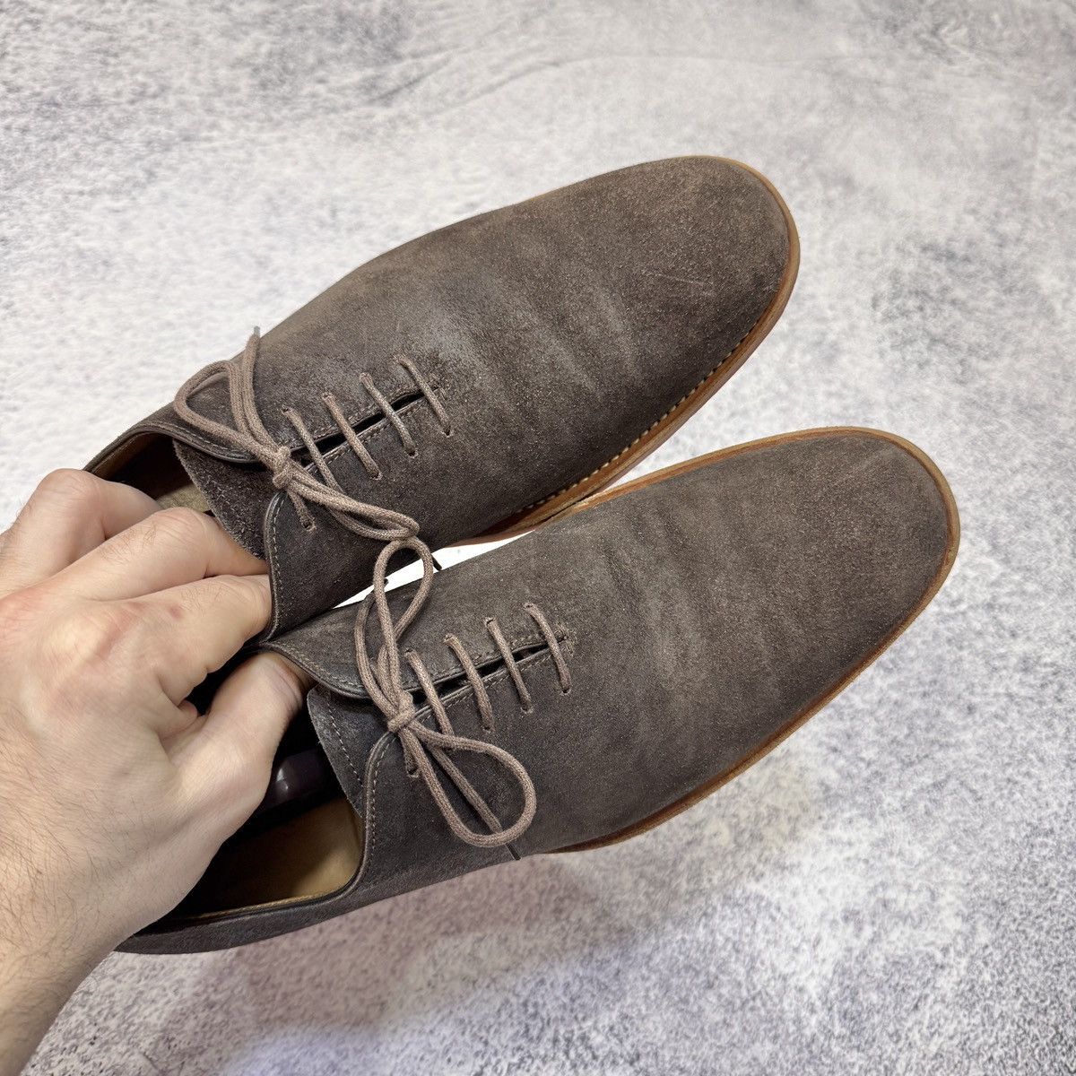 Carlos Santos Carlos Santos Mens Brown Suede Oxfords US9.5 UK8.5 Size US 9.5 / EU 42-43 - 7 Thumbnail