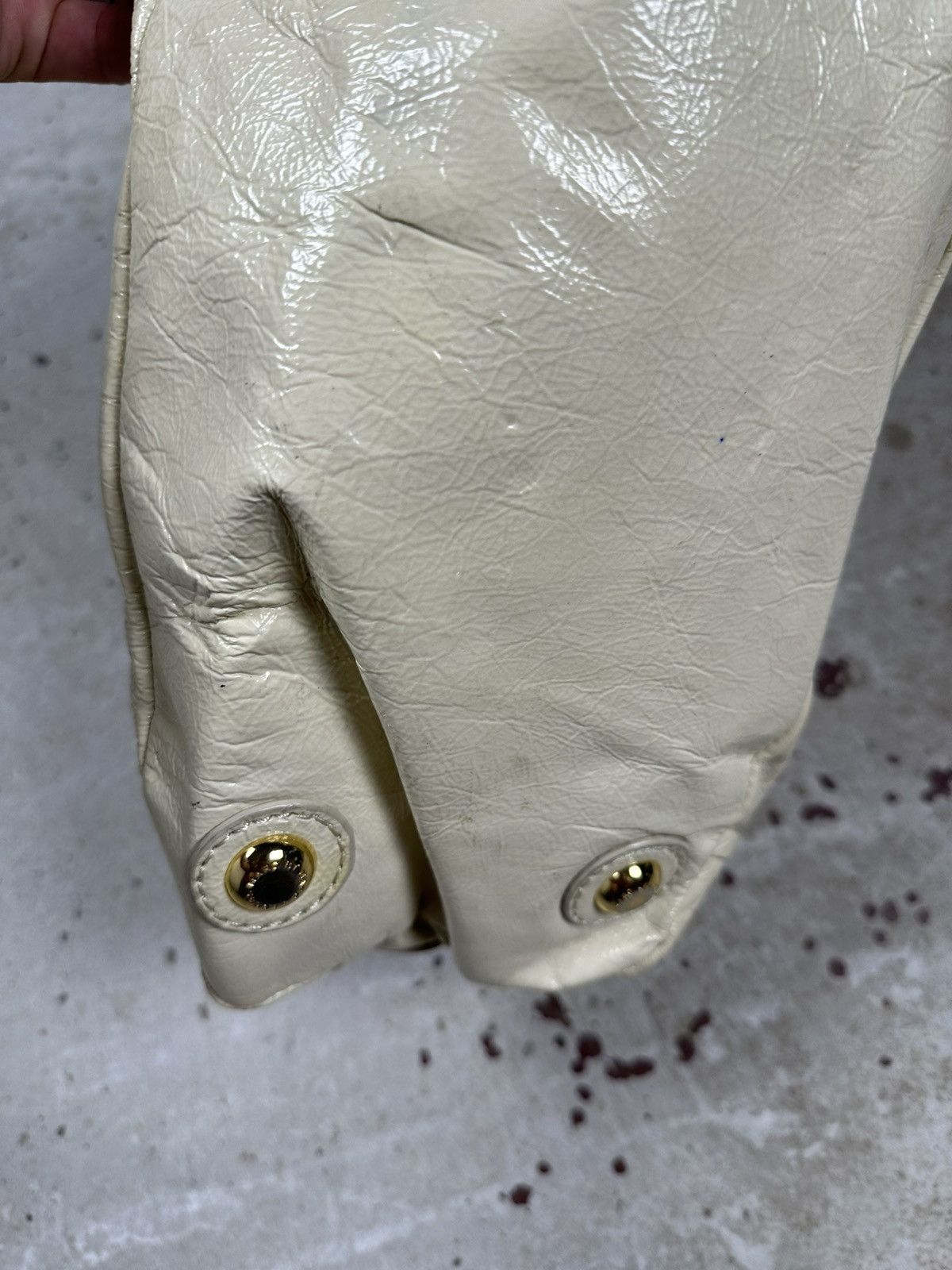Marc Jacobs × Marc by Marc Jacobs Marc by Marc Jacobs Cream Tote Bag Cow Leather Vintage Gold Size ONE SIZE - 6 Thumbnail