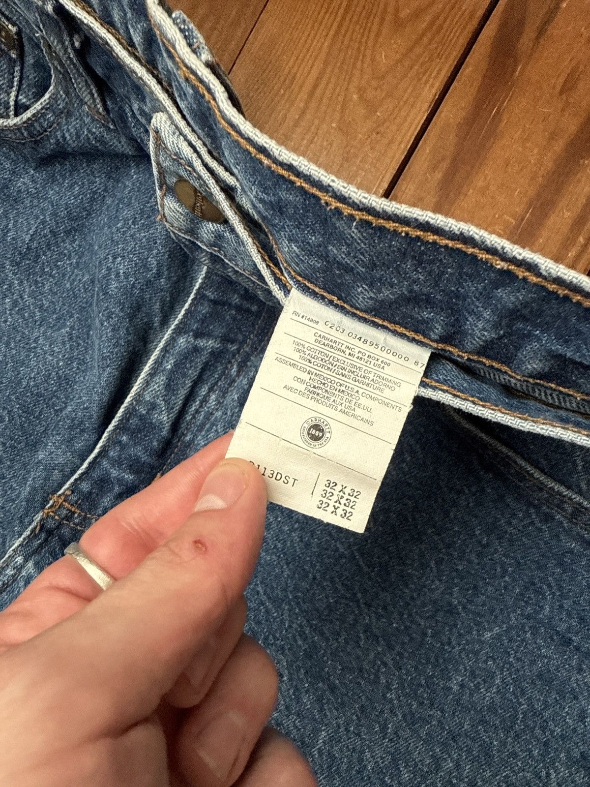 Carhartt Vintage 90s Carhartt Blue Denim Jeans Size US 32 / EU 48 - 3 Thumbnail