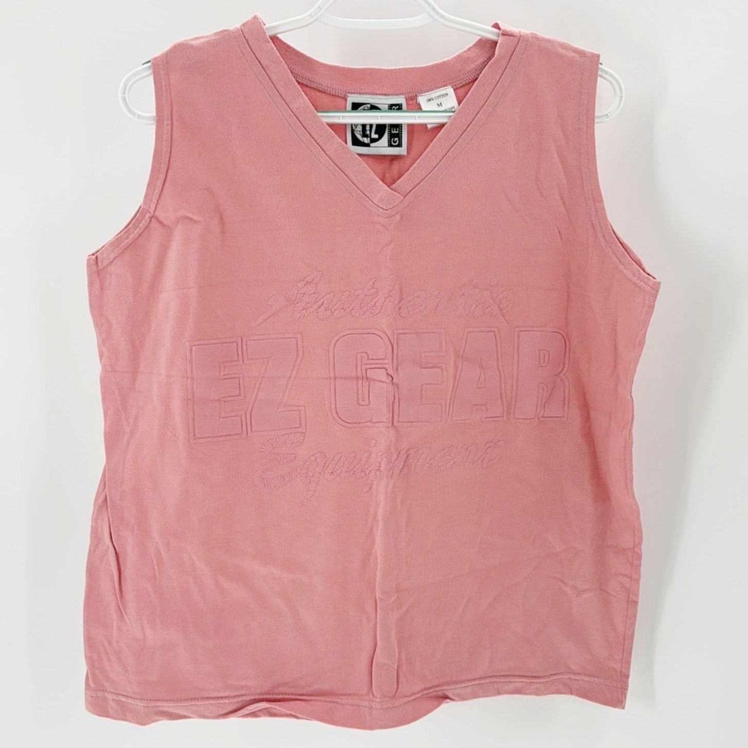 Vintage VINTAGE 90s 80s EZ Gear pink peach graphic Sleeveless Shirt Size M / US 6-8 / IT 42-44 - 1 Thumbnail