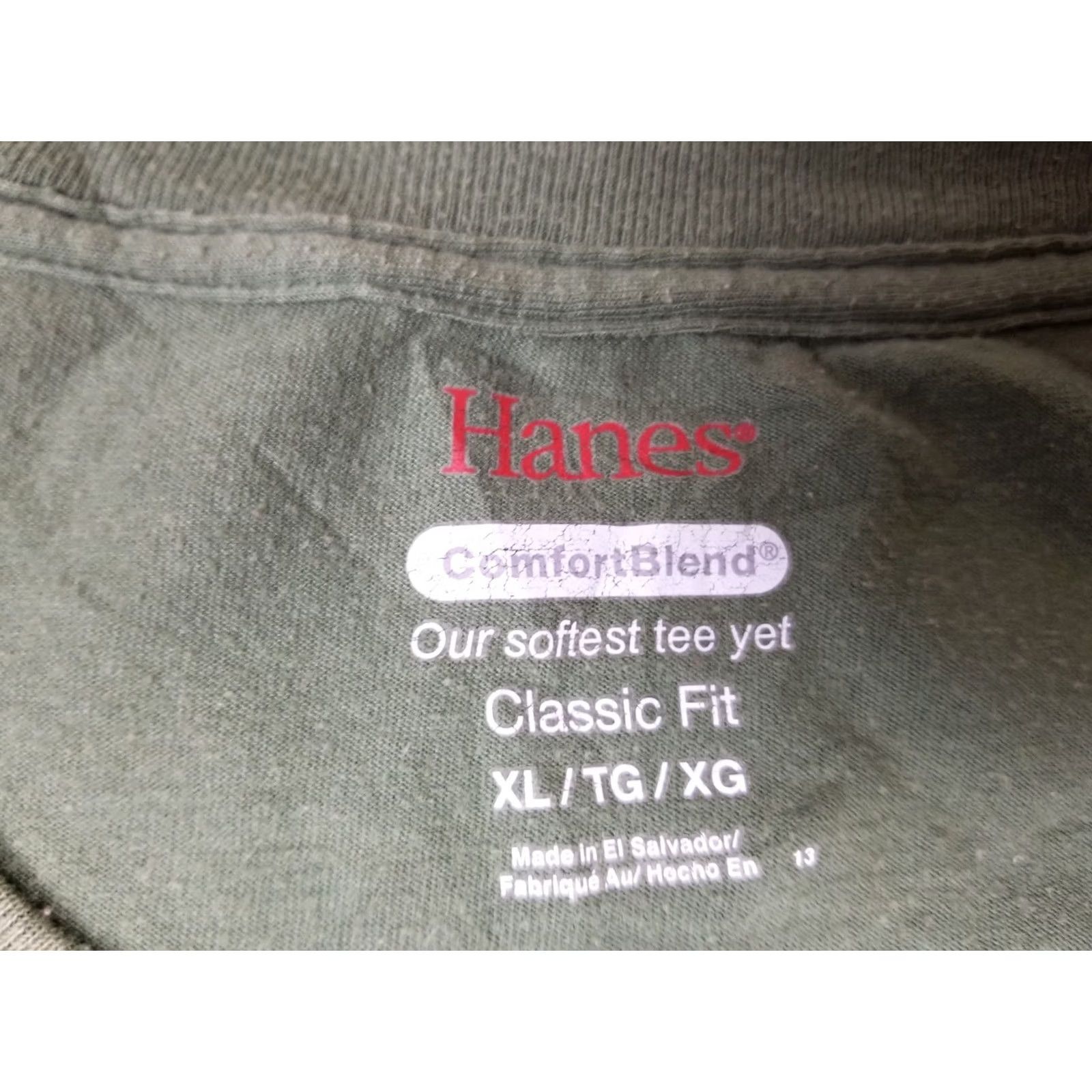 Hanes VINTAGE Hanes GREEN Sun faded THIN T-SHIRT MEN'S XLARGE Shirt Mens 90s Military USA Green Sun faded Hanes T-Shirt XL Mens Size US XL / EU 56 / 4 - 2 Thumbnail