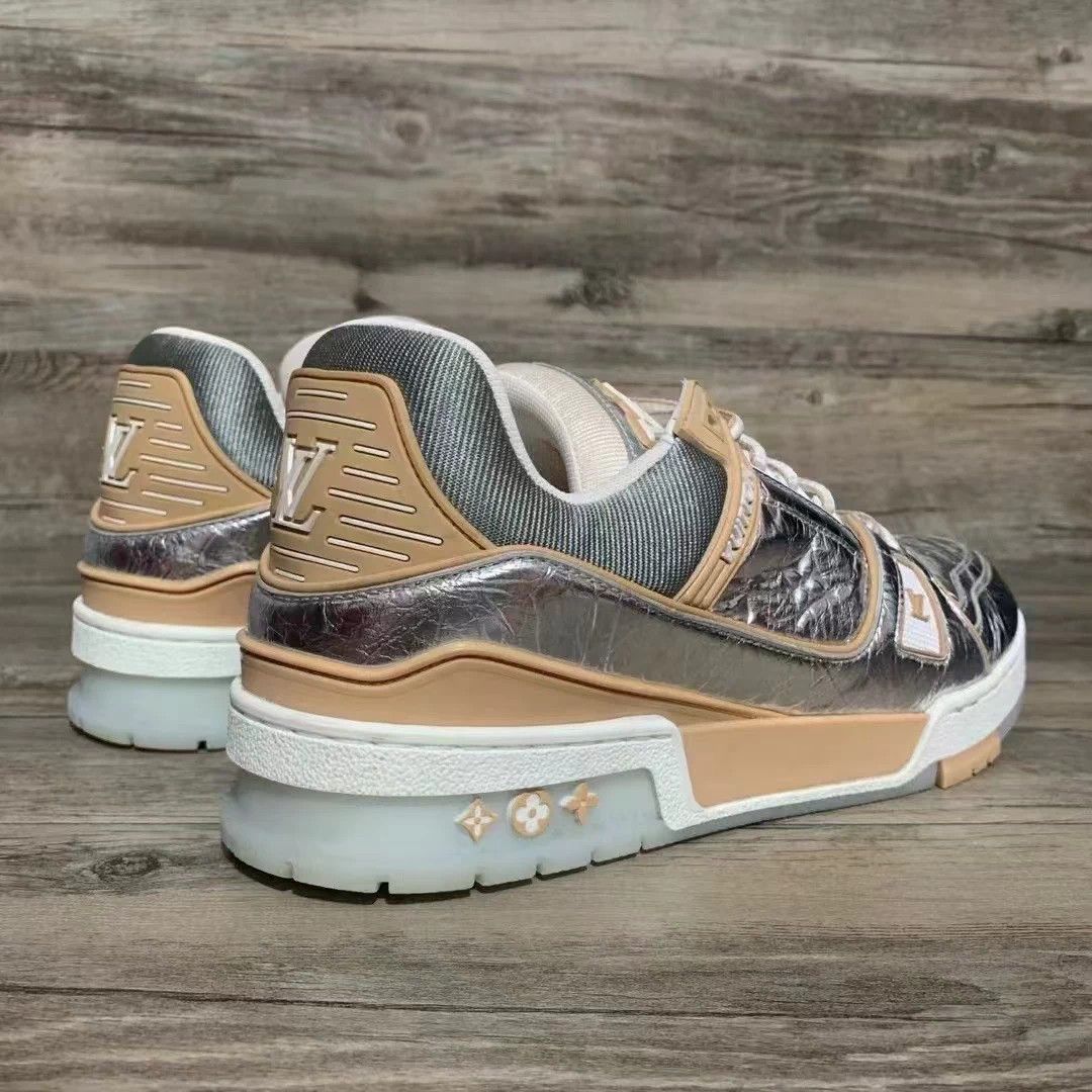 Louis Vuitton LV Trainer Silver UK8.5/42.5 MINT Size US 9.5 / EU 42-43 - 3 Thumbnail