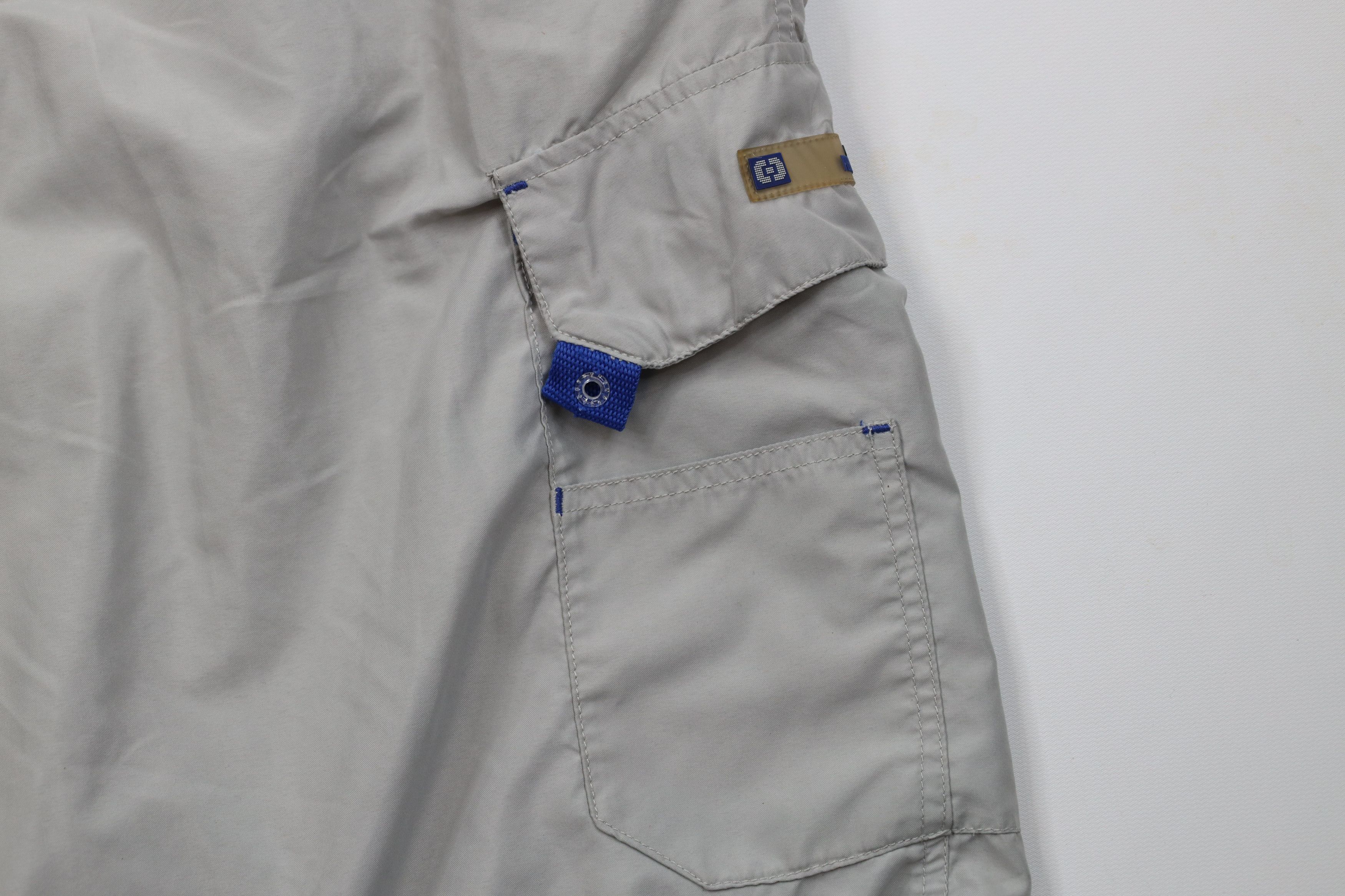 Vintage Vintage 90s Streetwear Fit Microfiber Cargo Shorts Gray Size US 38 / EU 54 - 5 Thumbnail