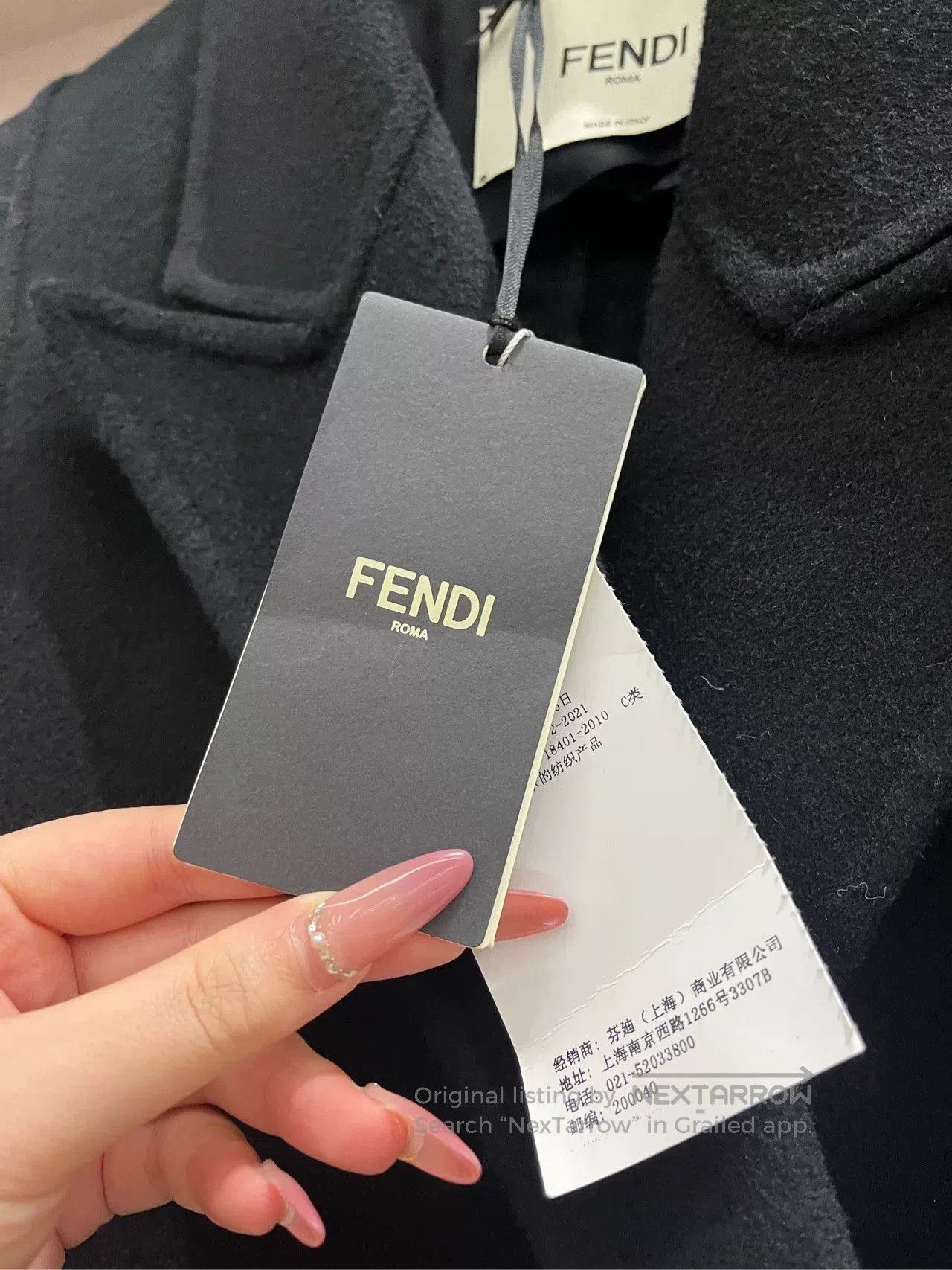 Fendi Fendi Wool Coat with Scarf Decoration. Size US S / EU 44-46 / 1 - 3 Thumbnail