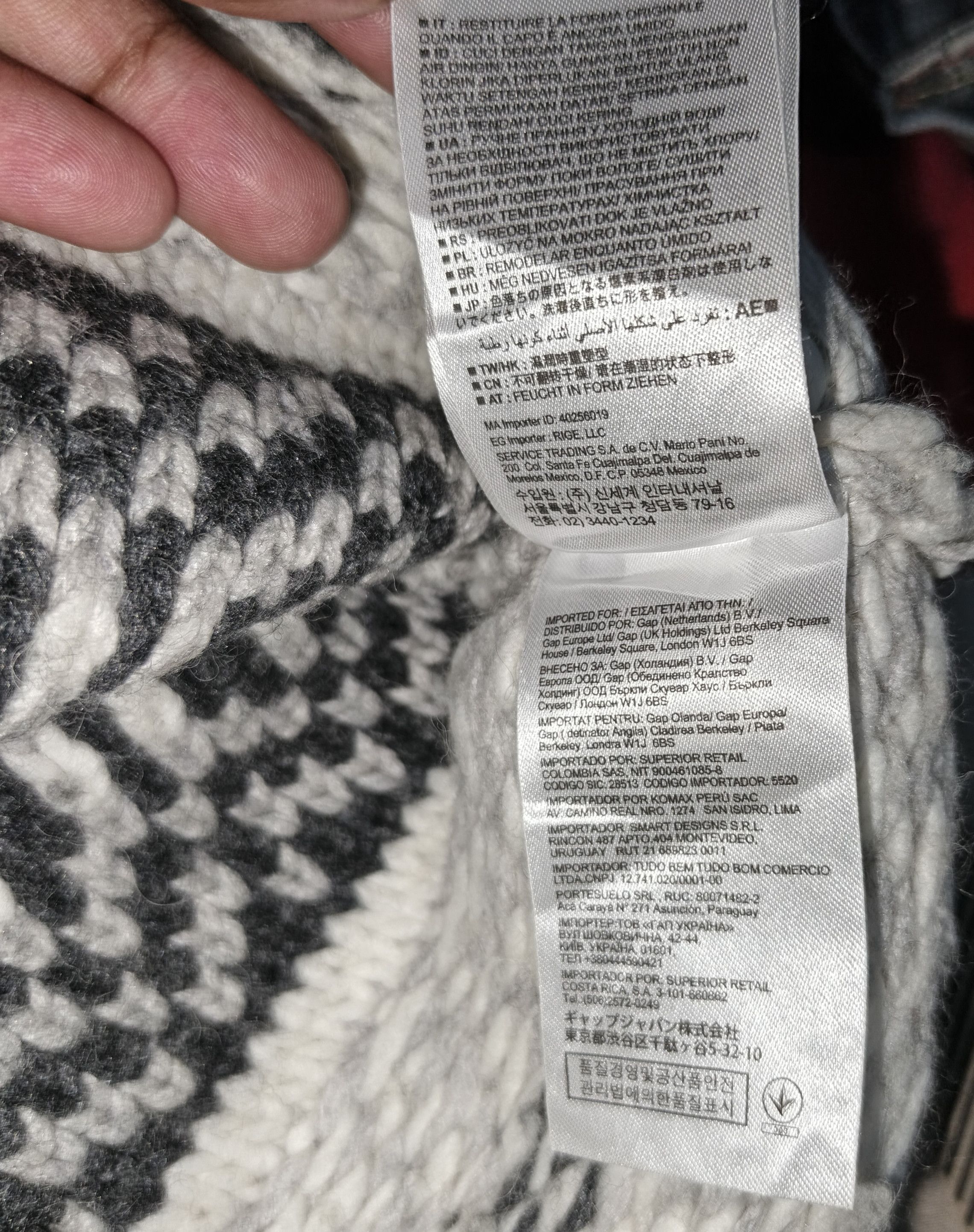 Gap Fair isle sweater bomber jacket Size L / US 10 / IT 46 - 13 Thumbnail