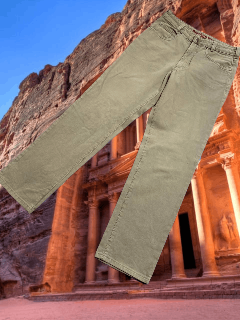 Vintage Denim pants beige vintage jeans Y2K JOKER logo Size US 31 - 1 Thumbnail