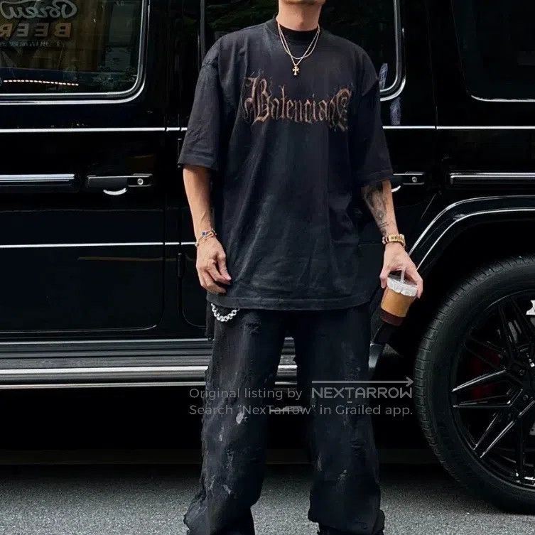 Balenciaga Balenciaga Sanskrit logo letter printed short-sleeved T-sh Size US XS / EU 42 / 0 - 5 Thumbnail