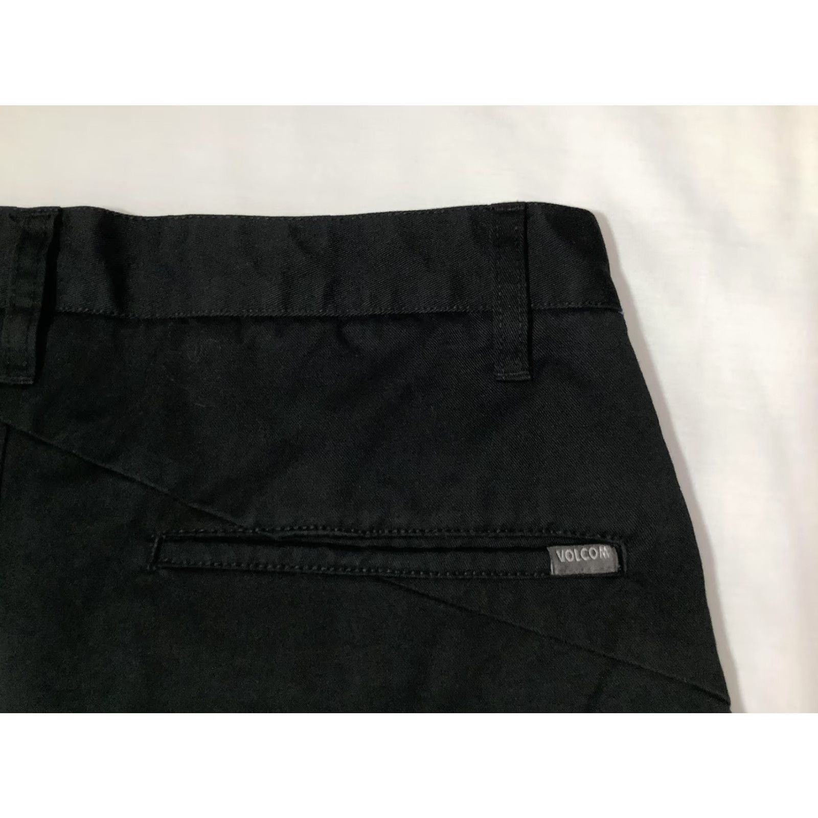 Volcom Volcom Mens Shorts 30 Black Frickin Too Chino Casual Walk Short Stretch Size US 30 / EU 46 - 7 Thumbnail