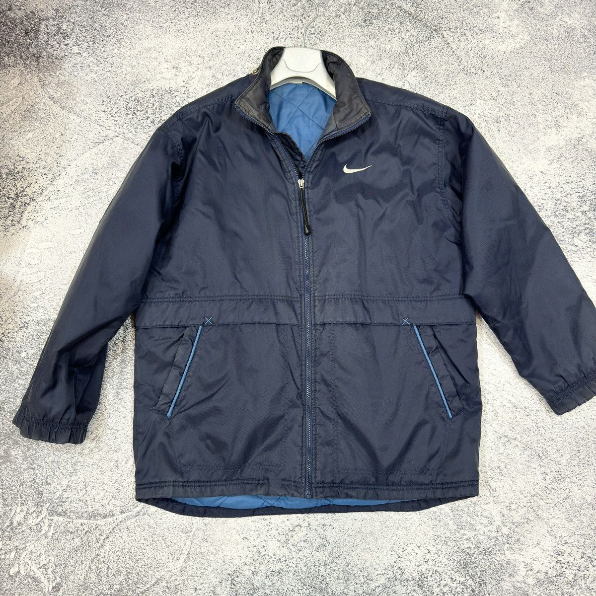 Nike × Vintage Vintage Nike Navy Jacket M size Size US M / EU 48-50 / 2 - 1 Thumbnail