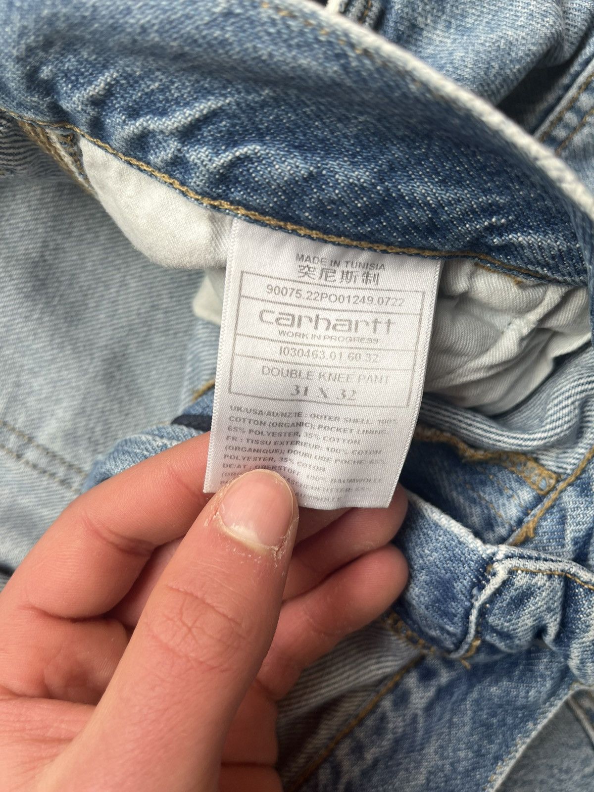 Carhartt × Vintage Carhartt baggy baby blue jeans workwear streetwear drip swag Size US 32 / EU 48 - 6 Thumbnail